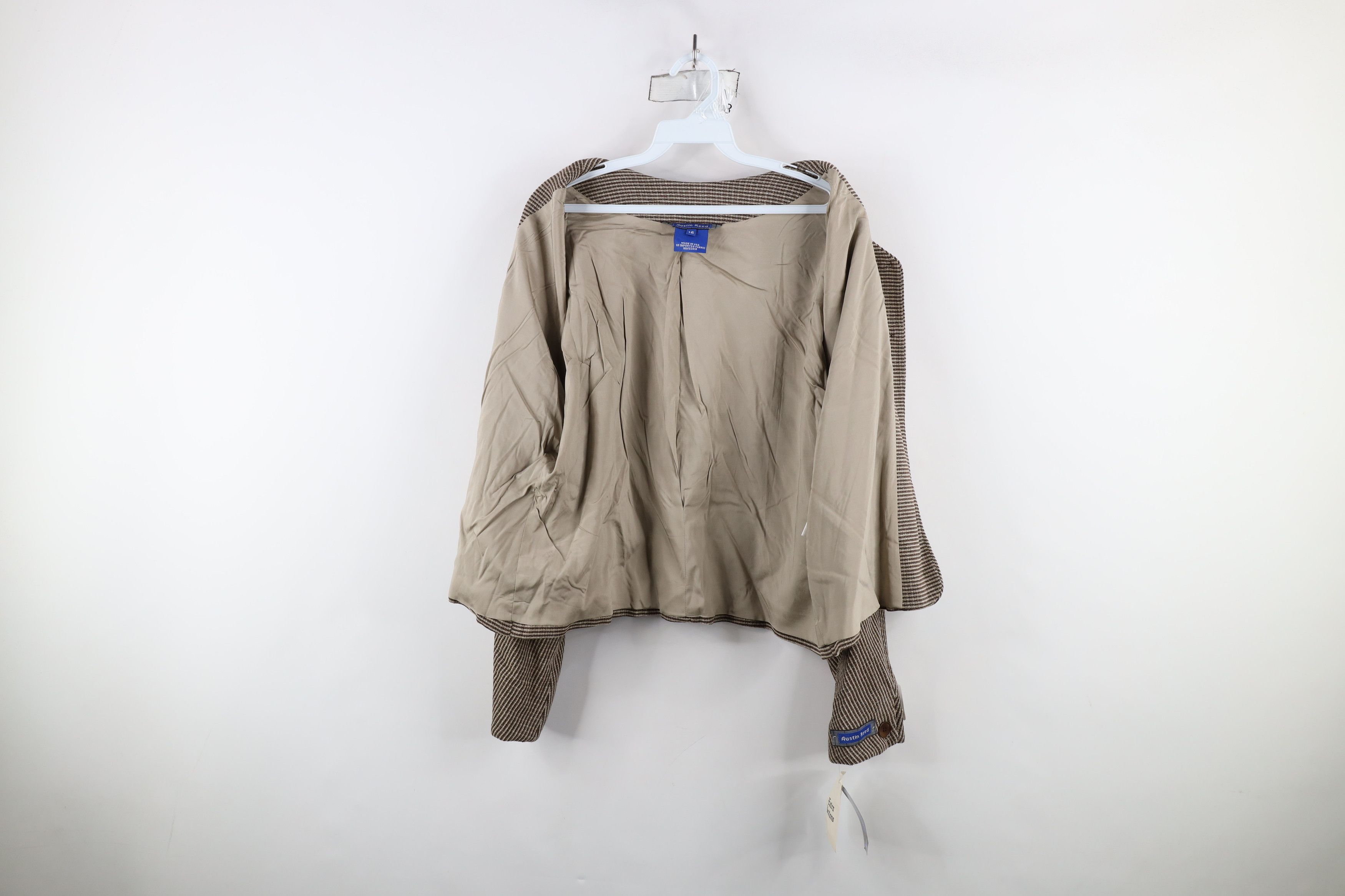 Vintage Deadstock Vintage 90s Y2K Blazer Jacket Mocha Brown USA Size XXL / US 16-18 / IT 52-54 - 10 Thumbnail