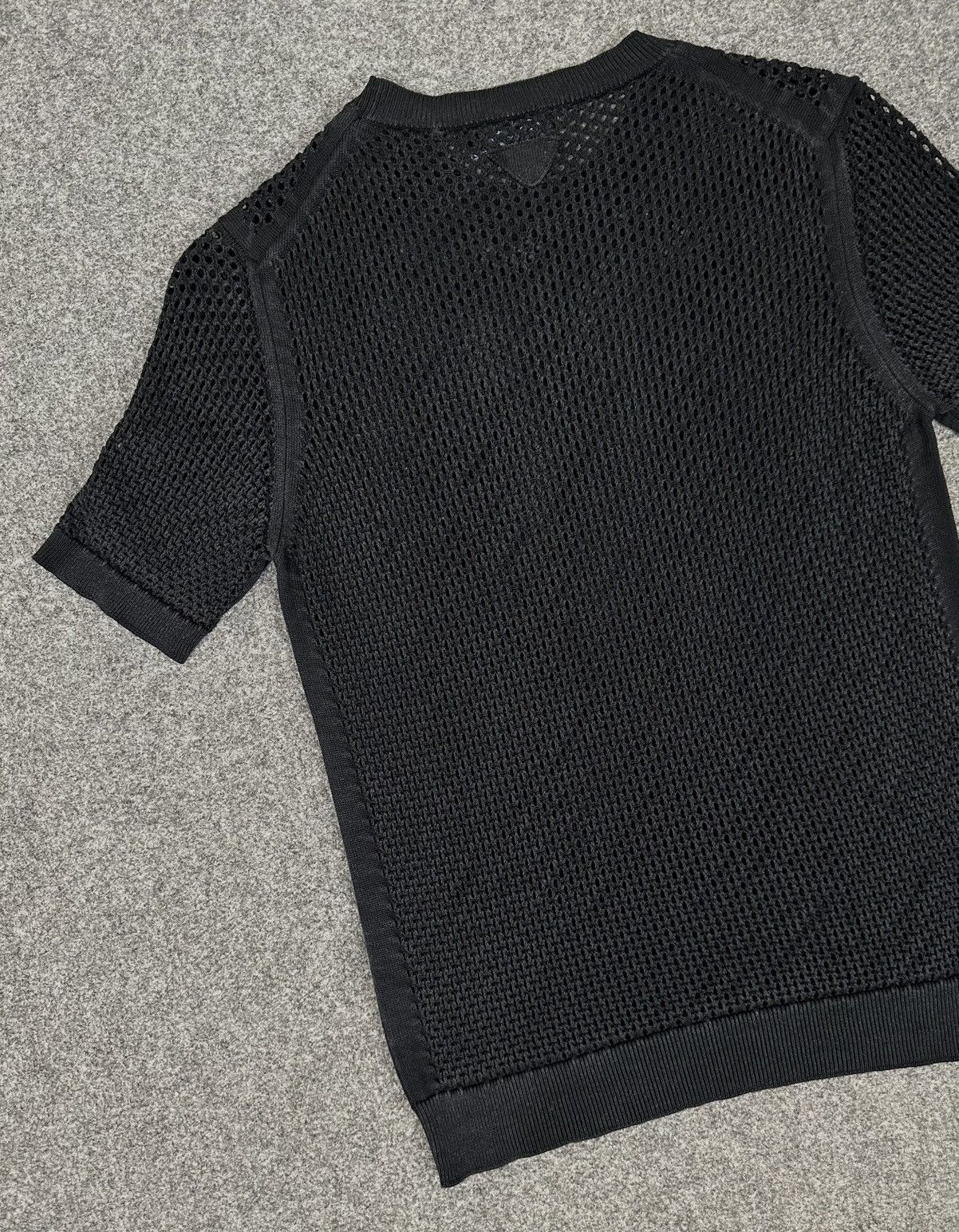 Prada Prada - Knitted See Through- Short Sleeve Shirt - Logo Size US XXS / EU 40 - 7 Thumbnail