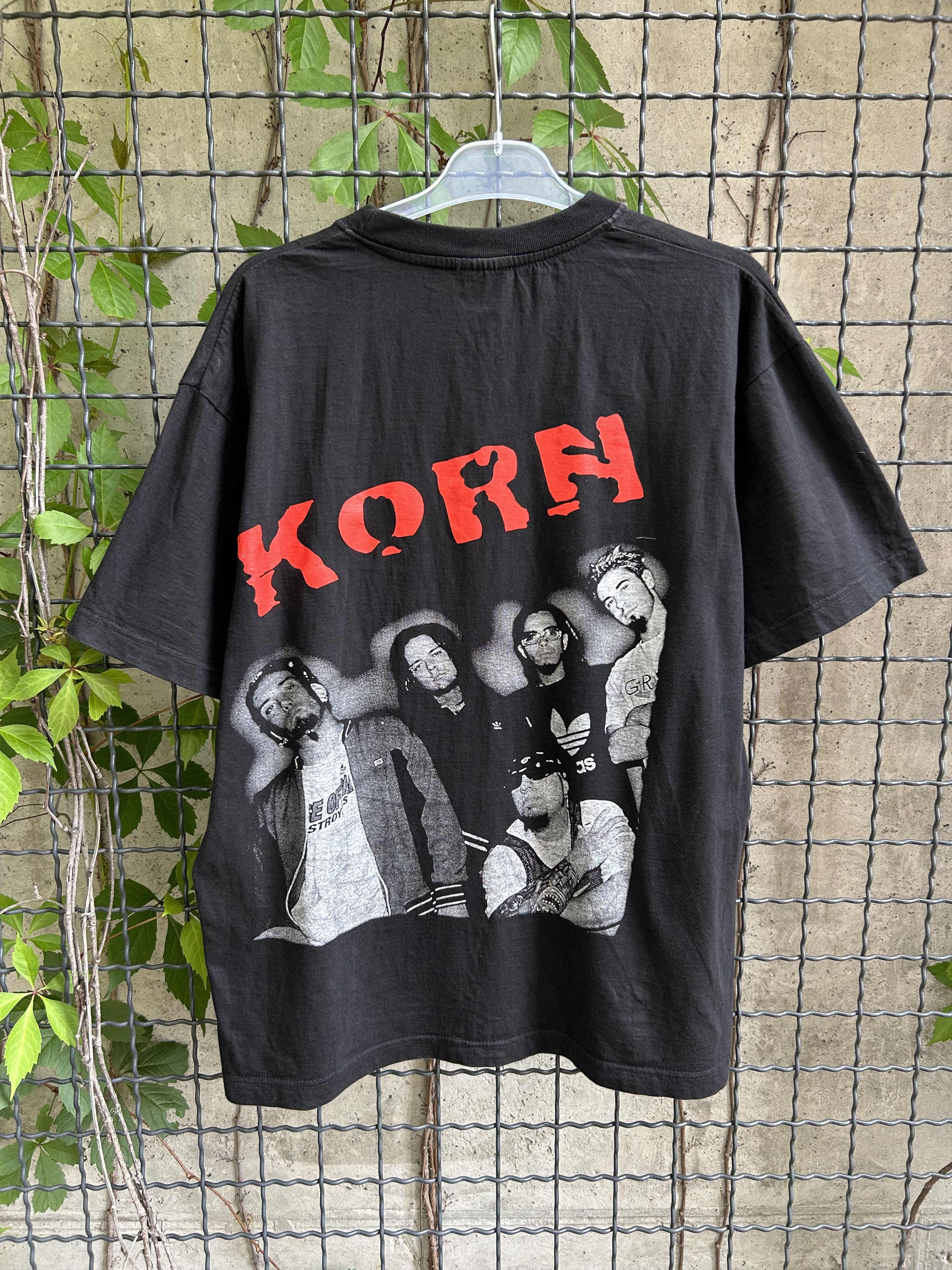 Band Tees Vintage 90s Korn Rock Band T-shirt Size US XL / EU 56 / 4 - 2 Thumbnail