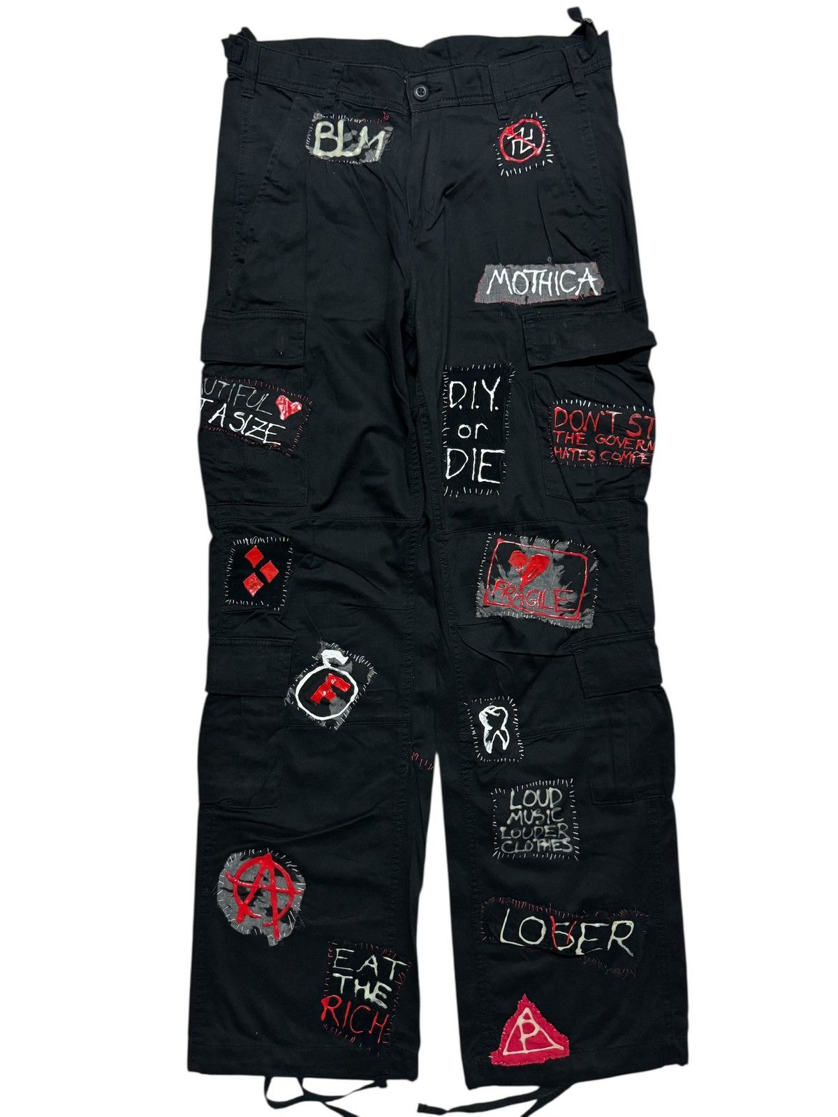 20471120 💥RARE💥NO BOUNDARIES PUNK POEM BONDAGE PARACHUTE CARGO TRAVIS Size US 33 - 1 Thumbnail