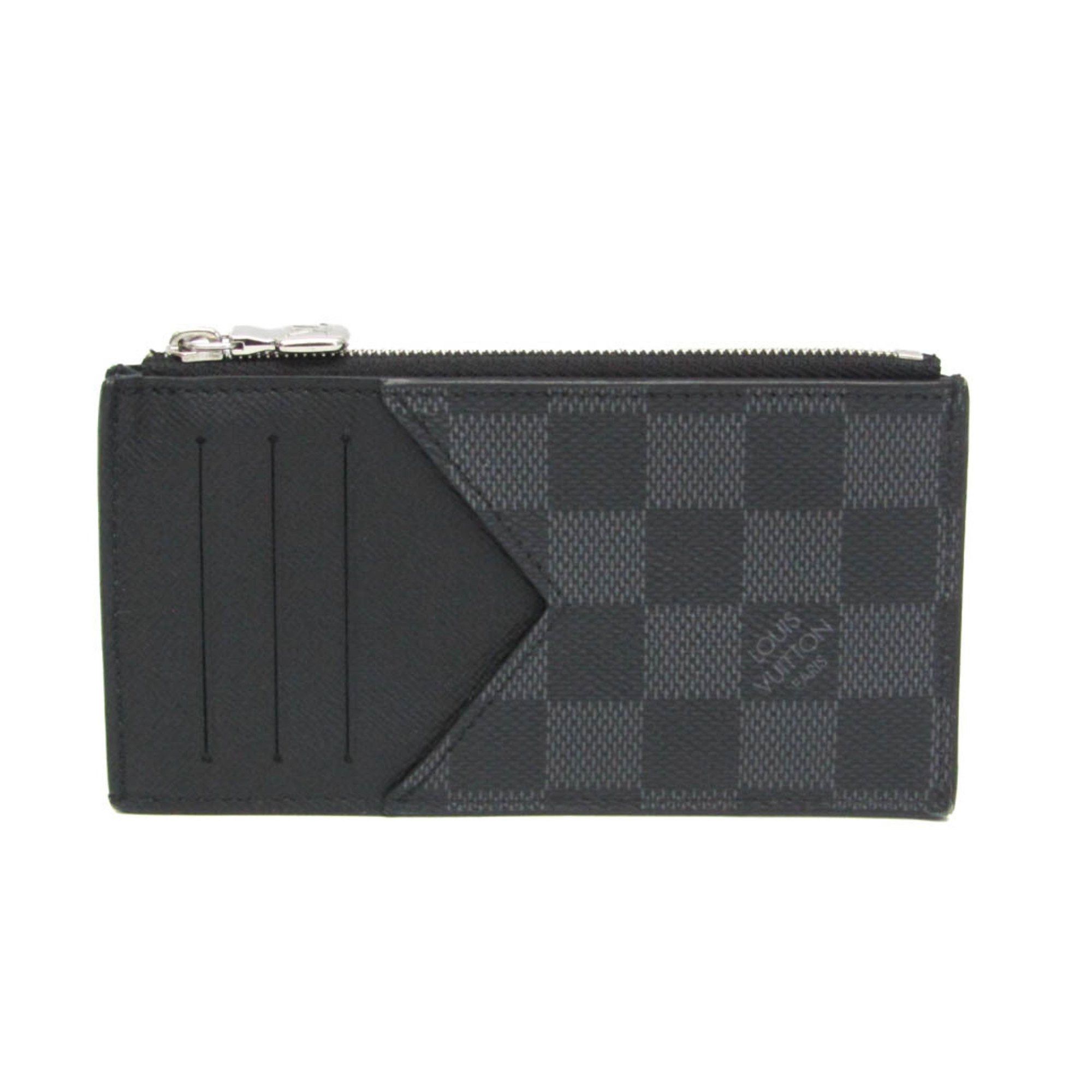 Louis Vuitton Louis Vuitton Damier Graphite COIN CARD HOLDER N64038 Men's Damier Graphite Coin Purse/coin Case Damier Graphite Size ONE SIZE - 1 Thumbnail
