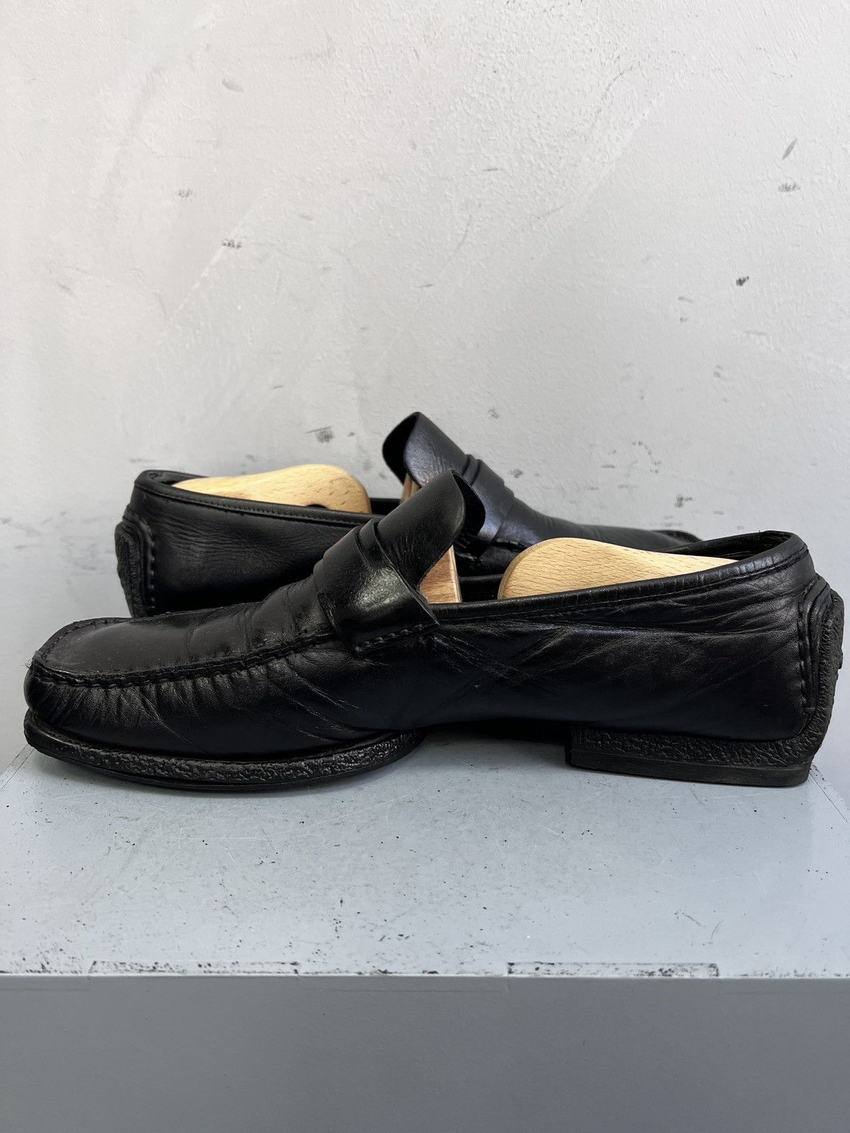 Gucci Gucci black leather loafers luxury classic designer style Size US 8.5 / EU 41-42 - 8 Thumbnail