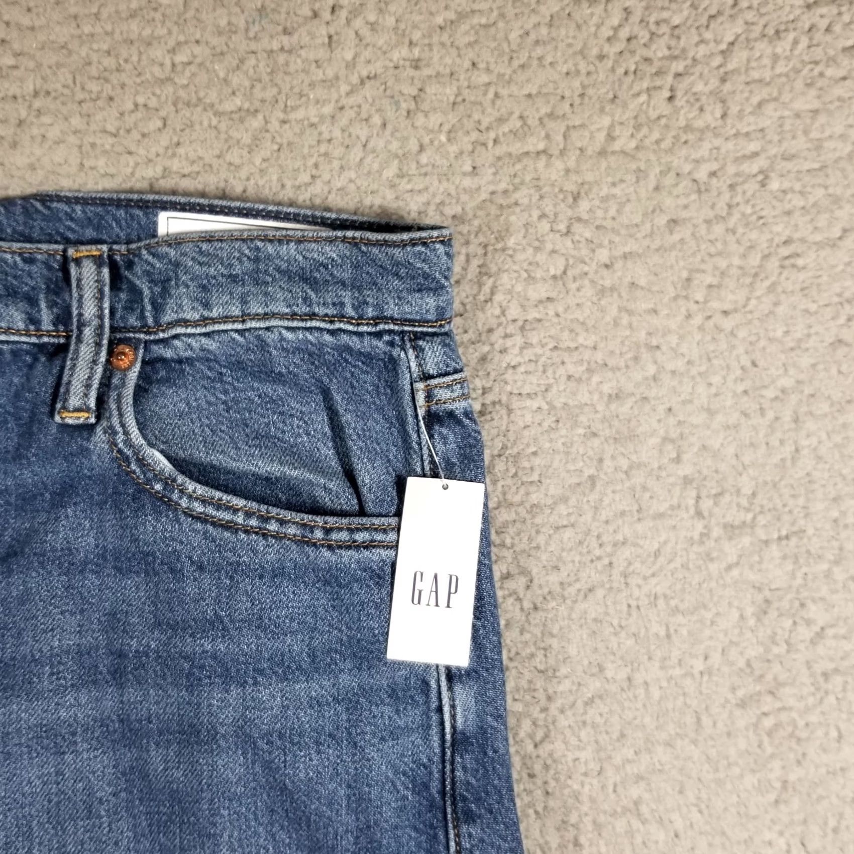 Gap GAP Mid Rise UltraSoft Easy Baggy Denim Jeans 29/8R NWT Blue 90s Vintage Womens Jeans Baggy Relaxed Size 29" - 4 Thumbnail