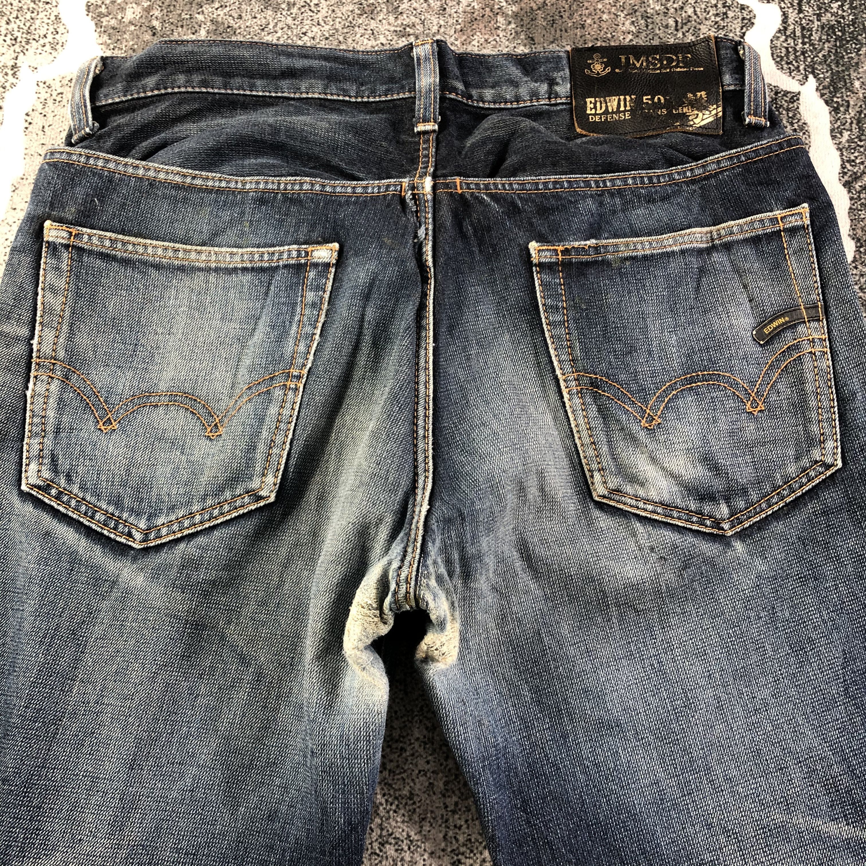 Edwin Edwin 503 Jeans Faded Blue Denim KJ1708 Size US 36 / EU 52 - 4 Thumbnail