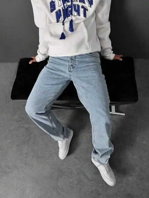 Jean VINTAGE washed retro 90s denim jeans Size US 32 / EU 48 - 1 Thumbnail