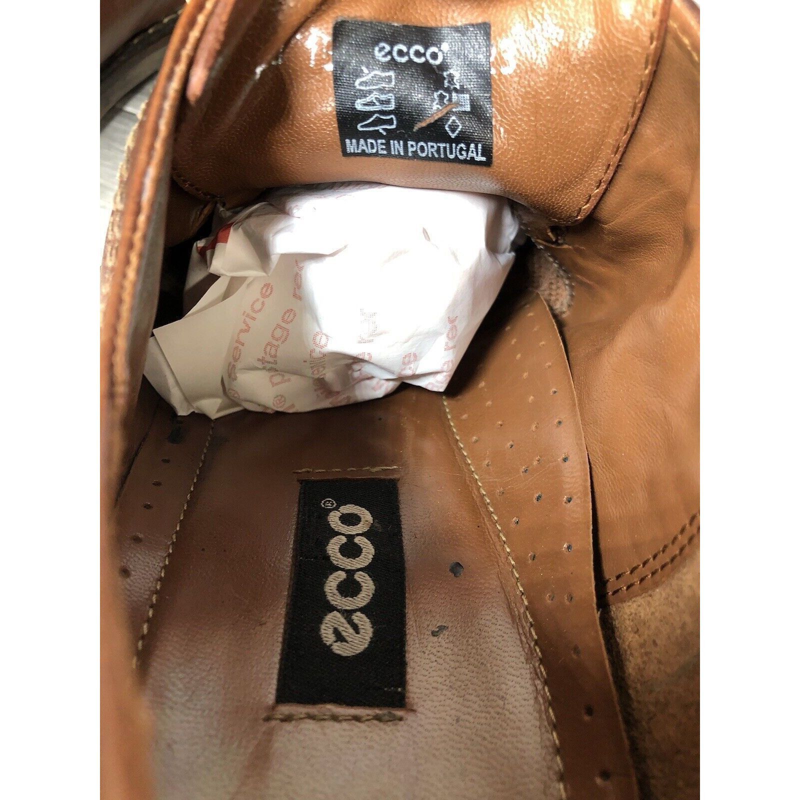 Ecco Ecco Vibram Gumlite Brown Leather Square Toe Oxfords Dress S Size US 12 / EU 45 - 10 Thumbnail