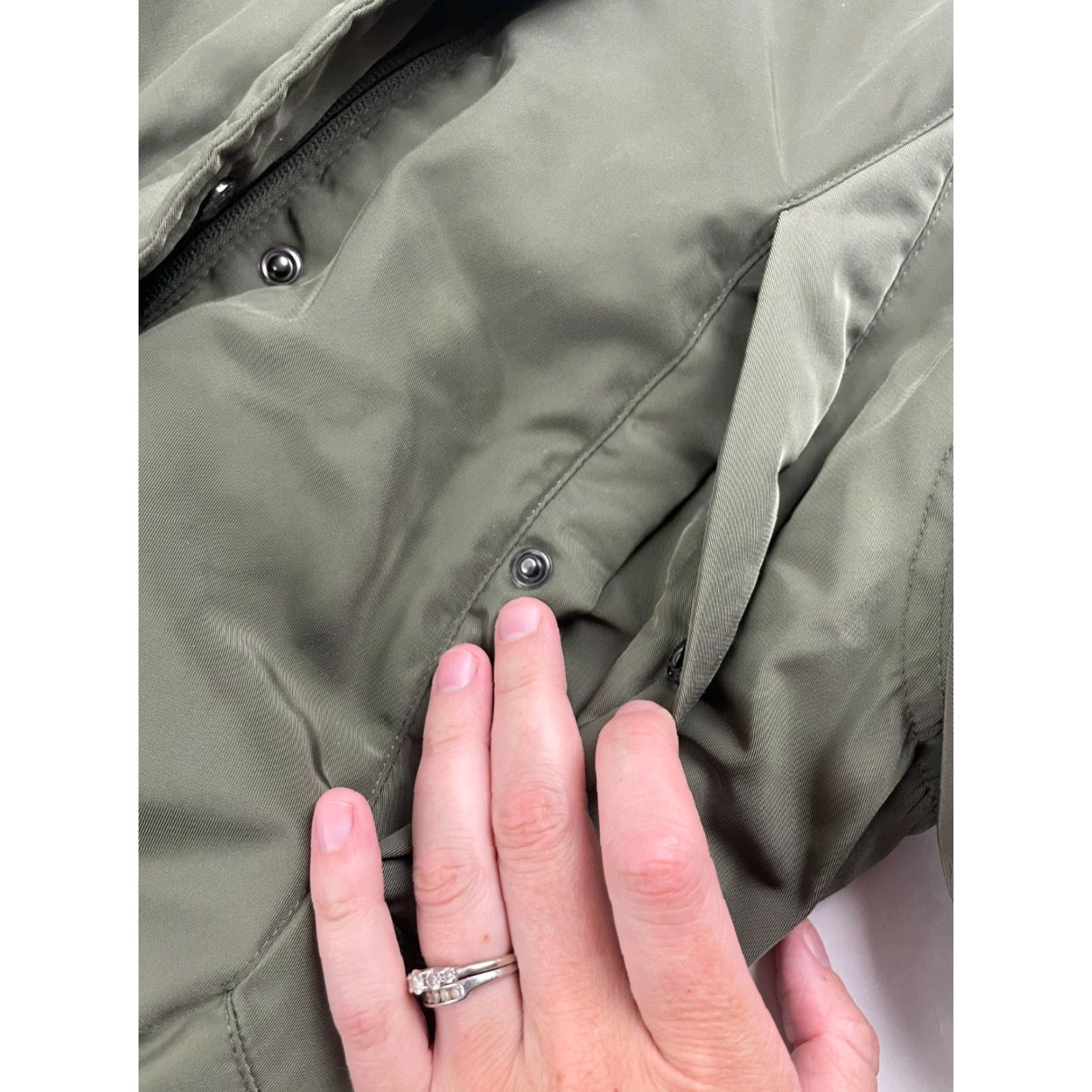 Vintage A New Day Jacket Women’s Small Military Green Warm Winter Water Resistant Puffer Jacket Outdoor Travel Breathable Long Coat Womens Size S / US 4 / IT 40 - 6 Thumbnail