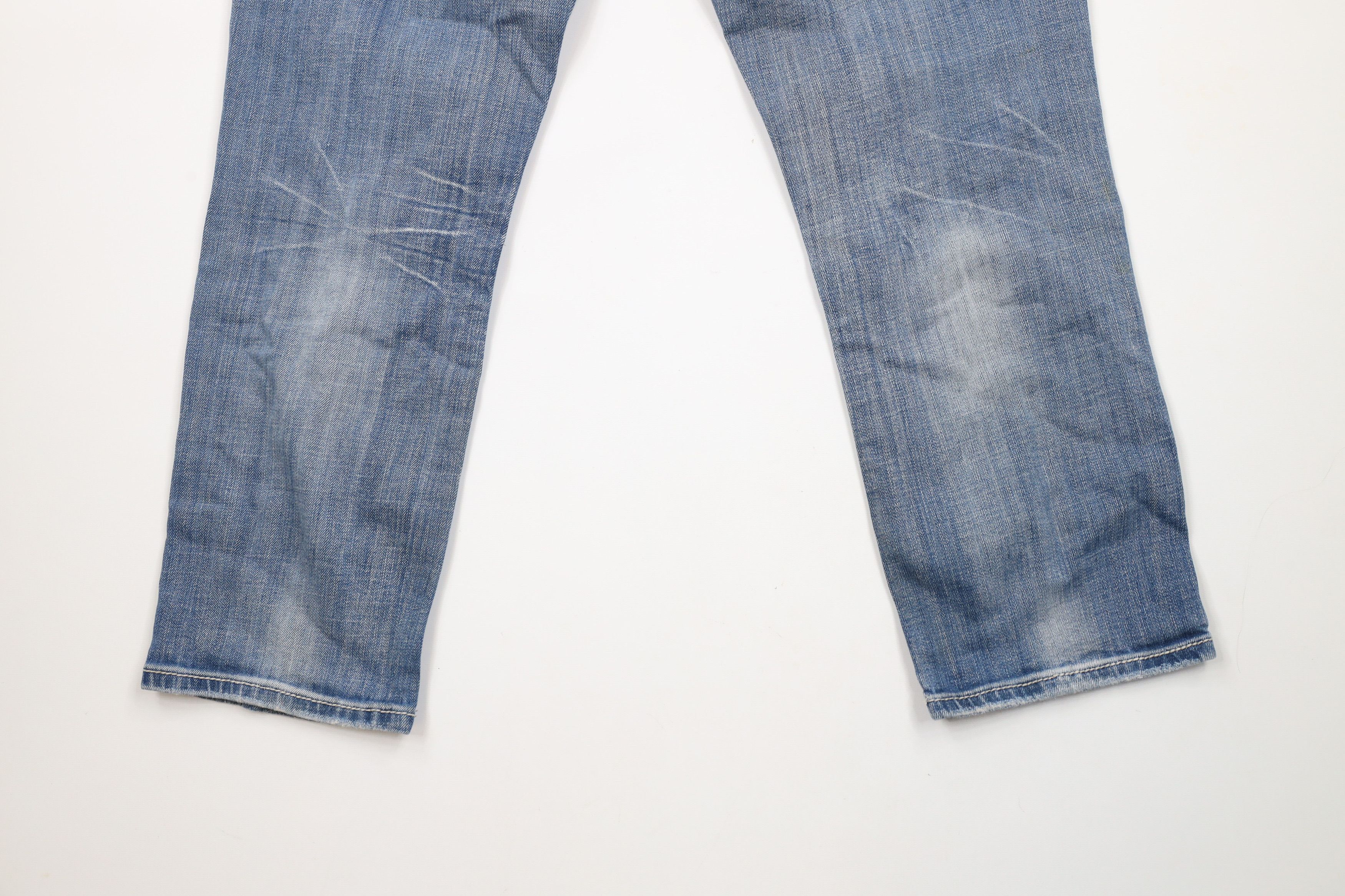 Miss Me × Vintage Miss Me Thick Stitch Fleur de Lis Cropped Denim Jeans Blue Size 32" / US 10 / IT 46 - 14 Thumbnail