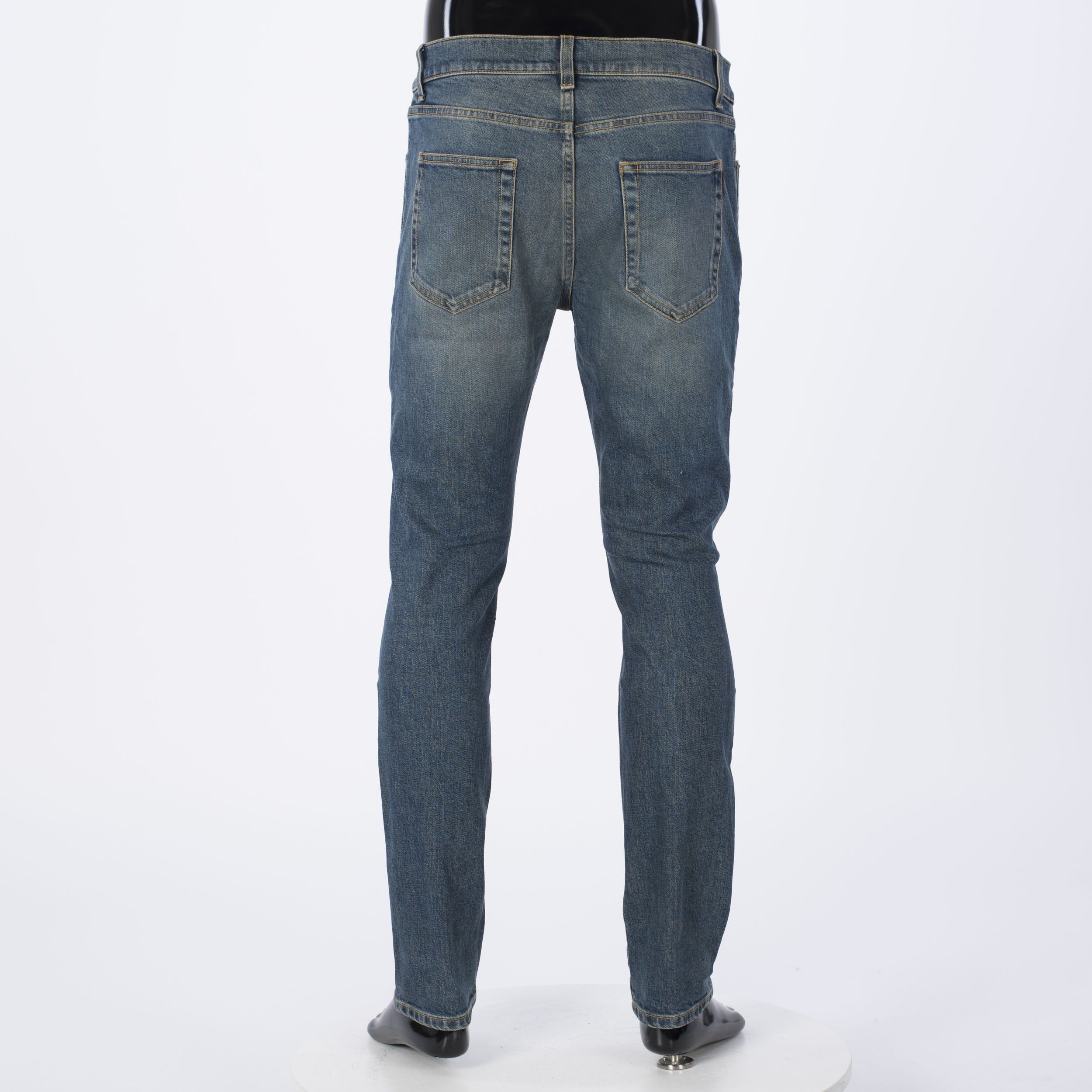 Saint Laurent Paris Mid Rise Skinny Jeans In Light 80s Blue Denim Size US 31 - 5 Thumbnail