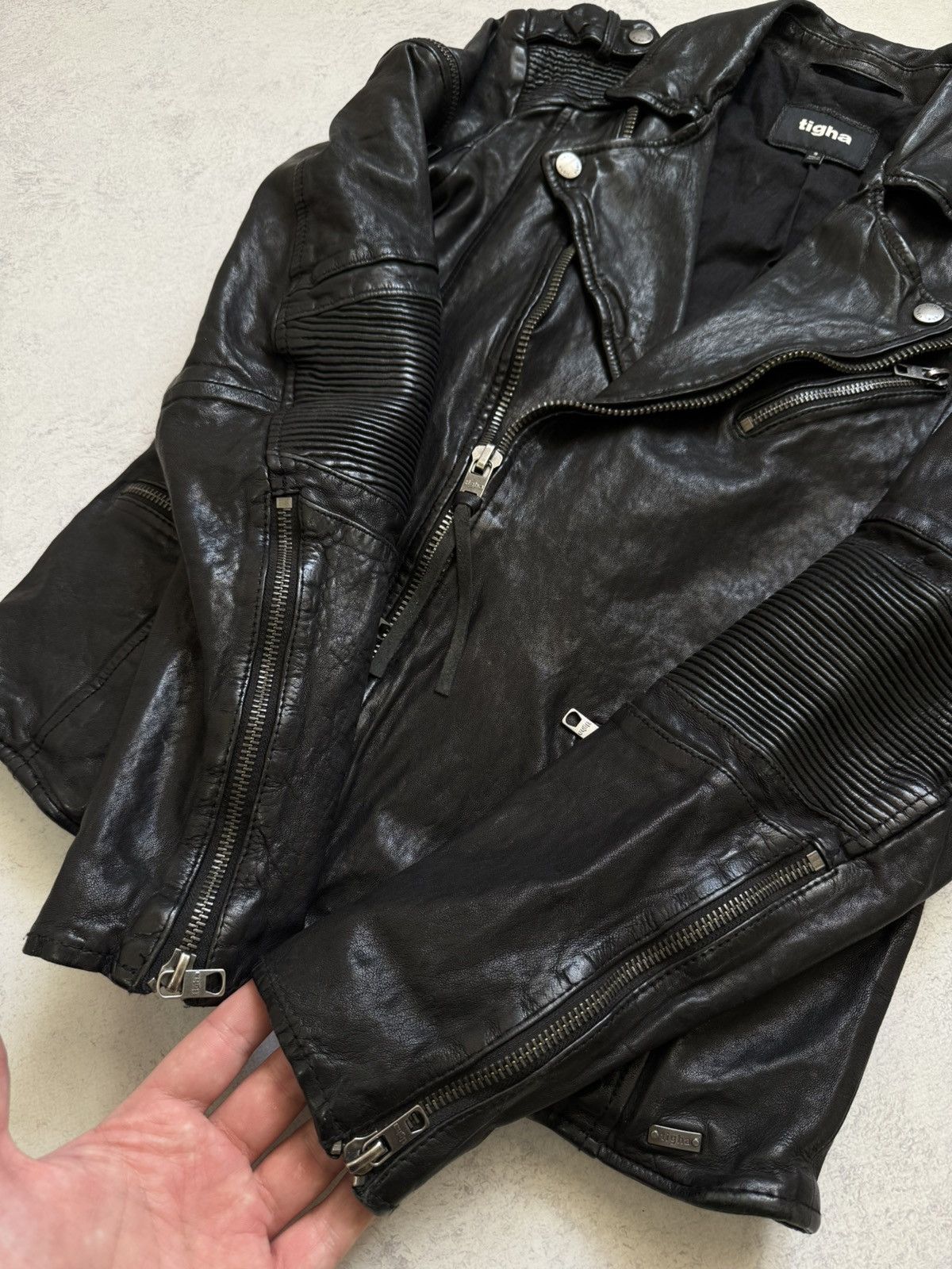 tigha Tigha "James" 10th Anniversary Leather Biker Jacket Moto Size US S / EU 44-46 / 1 - 7 Thumbnail