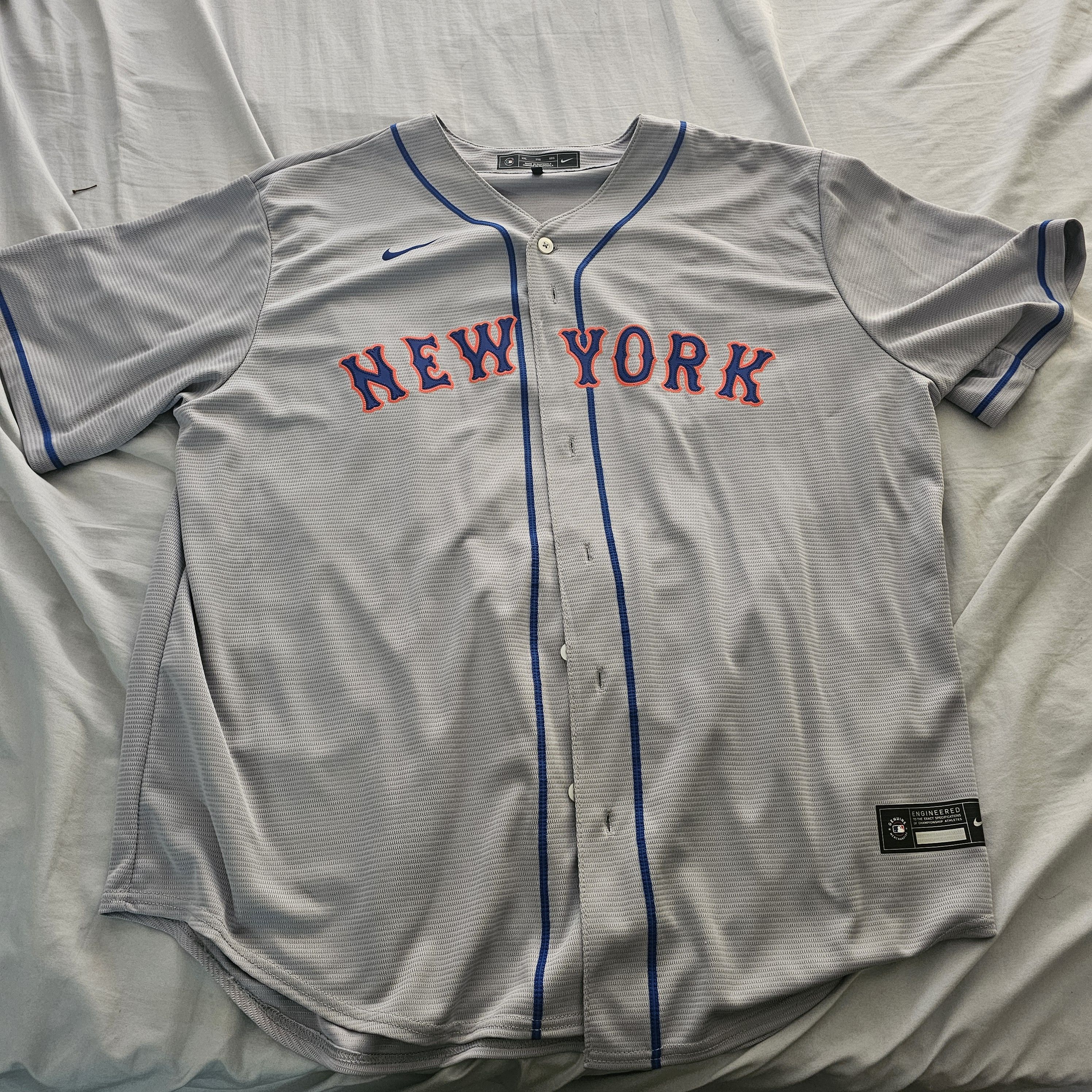 Nike Mets Sherzer Gray Road Size US XXL / EU 58 / 5 - 2 Thumbnail