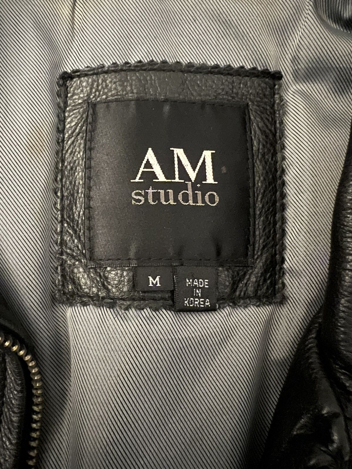 Vintage AM Studios Leather Jacket Size US M / EU 48-50 / 2 - 3 Thumbnail