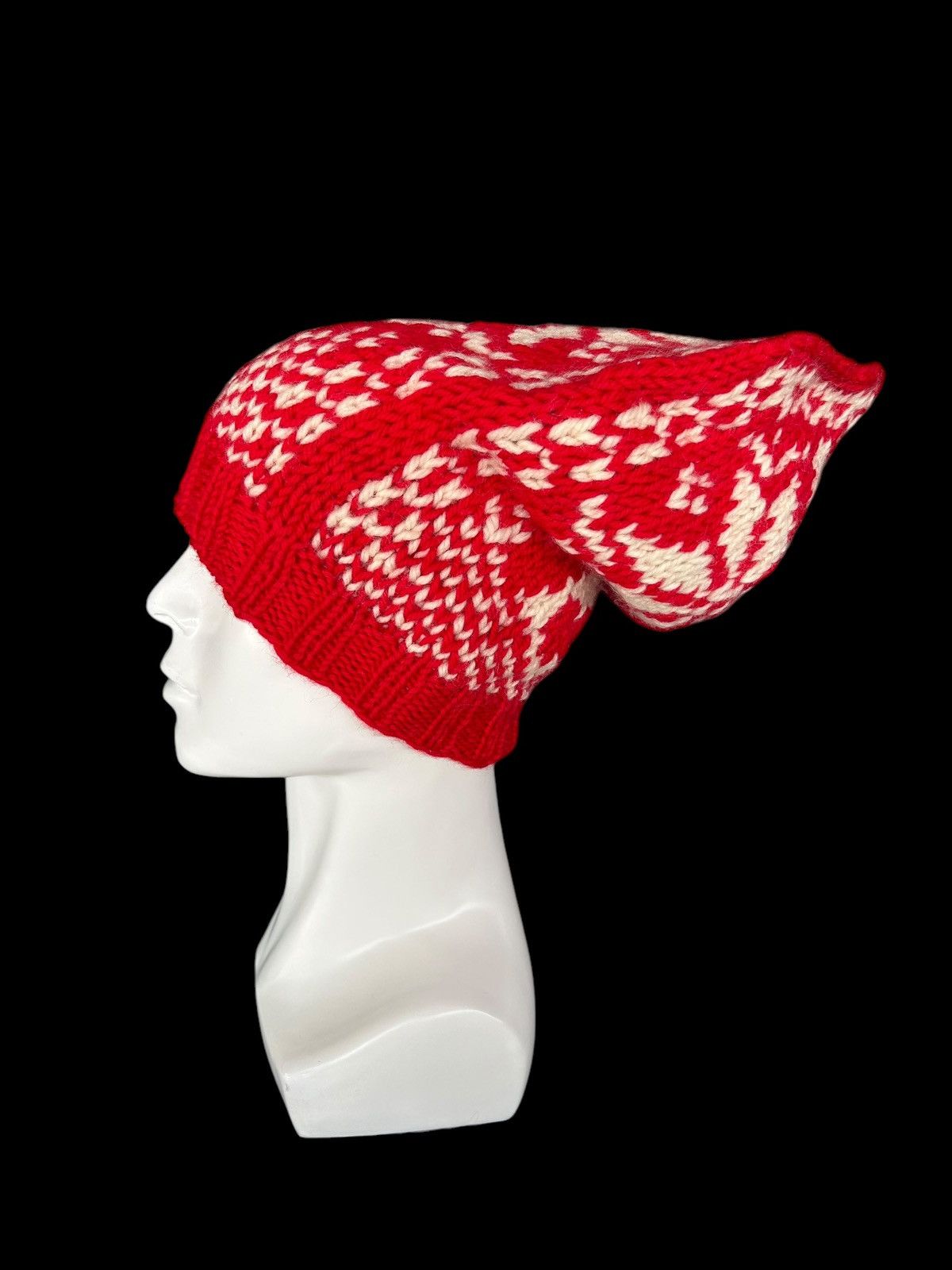 Japanese Brand × Kapital × Vintage Crochet knitted Handmade Big Beanie Hats Size ONE SIZE - 8 Thumbnail