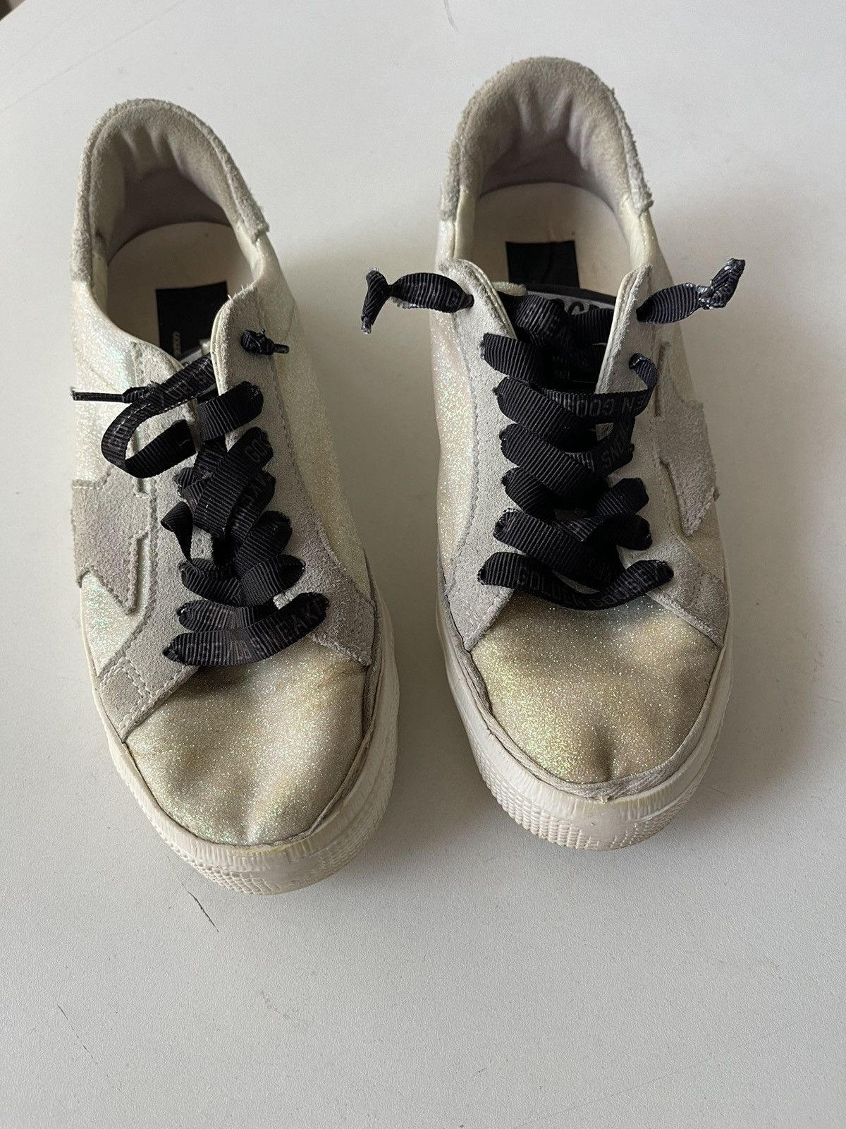 Designer × Golden Goose Golden Goose May leather suede sneakers Size US 6 / IT 36 - 4 Thumbnail
