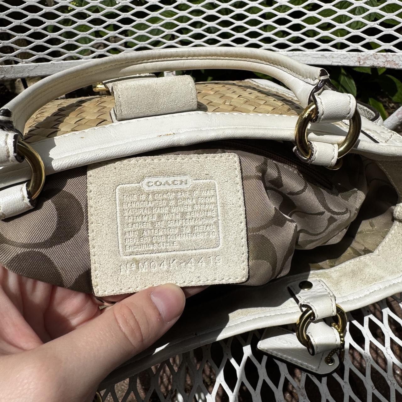 Coach Cream Coach Wicker Handbag Size ONE SIZE - 7 Thumbnail