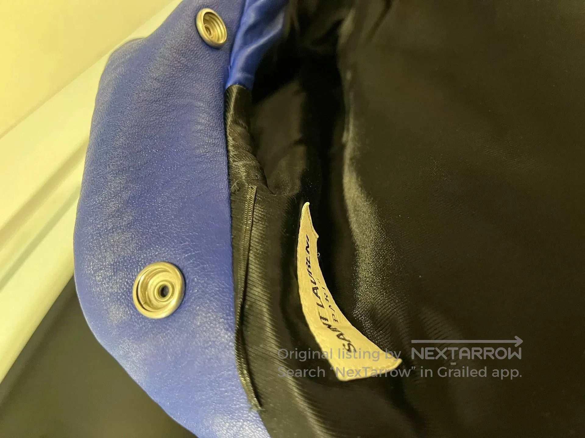 Saint Laurent Paris Saint Laurent Blue Biker Leather Jacket. Size XXS / US 00 / IT 34 - 8 Thumbnail