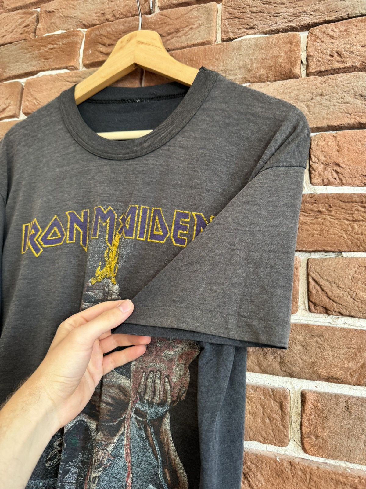 Band Tees 1988 Iron Maiden Seventh Son of a Seventh Son world tour Size US L / EU 52-54 / 3 - 7 Thumbnail