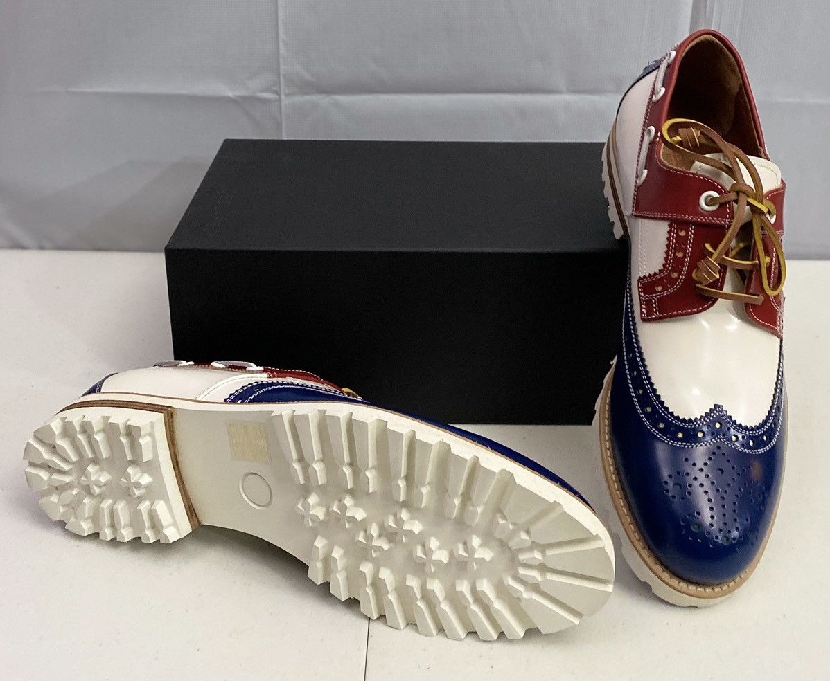 Dsquared2 Dsquared2 🇮🇹 R/W/B Leather Handmade Brogue Boat Shoes 9 NEW Size US 9 / EU 42 - 16 Thumbnail