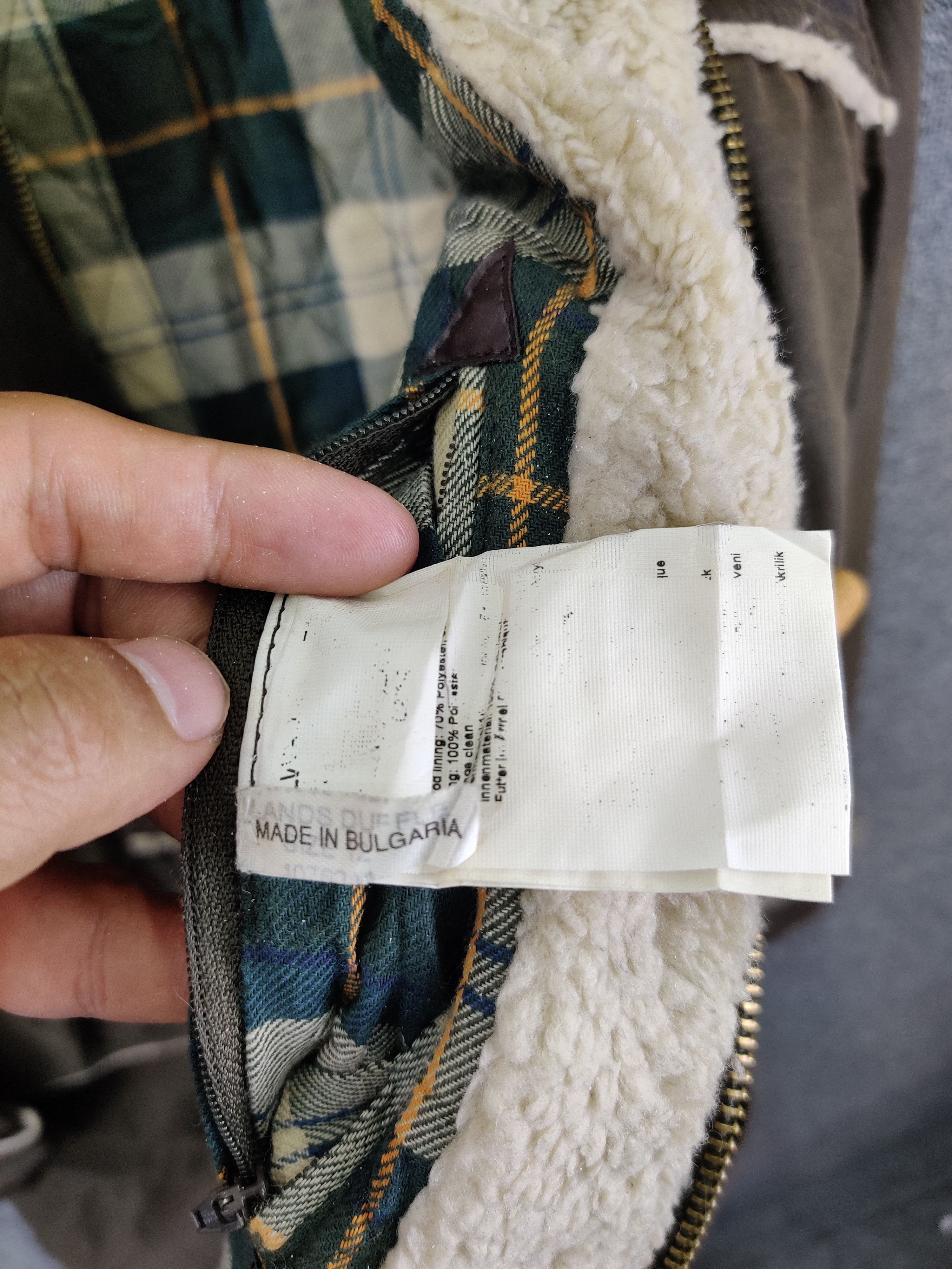 Barbour Vintage 90s Barbour Tartan Waxed Duffle Coat Size US M / EU 48-50 / 2 - 20 Thumbnail