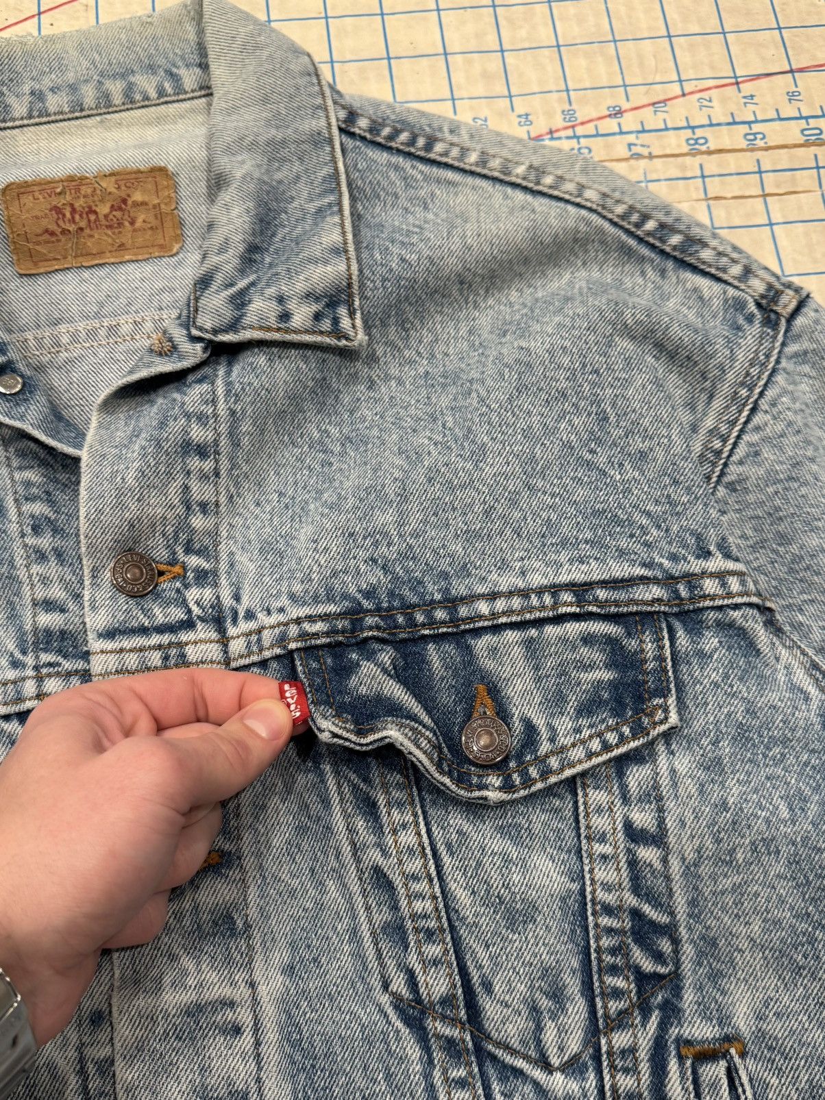 Levi's Vintage Levi’s 70507-0219 Made In USA Denim Jacket Mens Larg Size US L / EU 52-54 / 3 - 3 Thumbnail