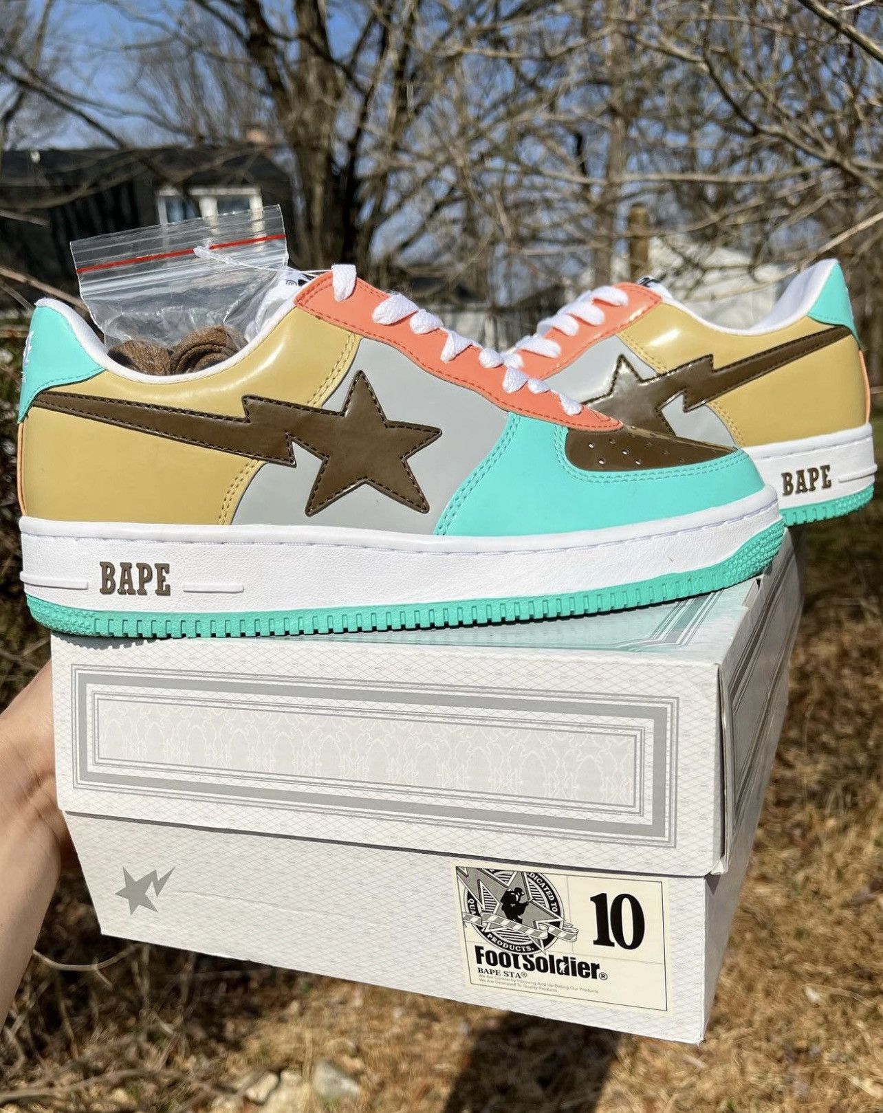 Bape Bapesta Pastel 2009 Size US 10 / EU 43 - 1 Thumbnail