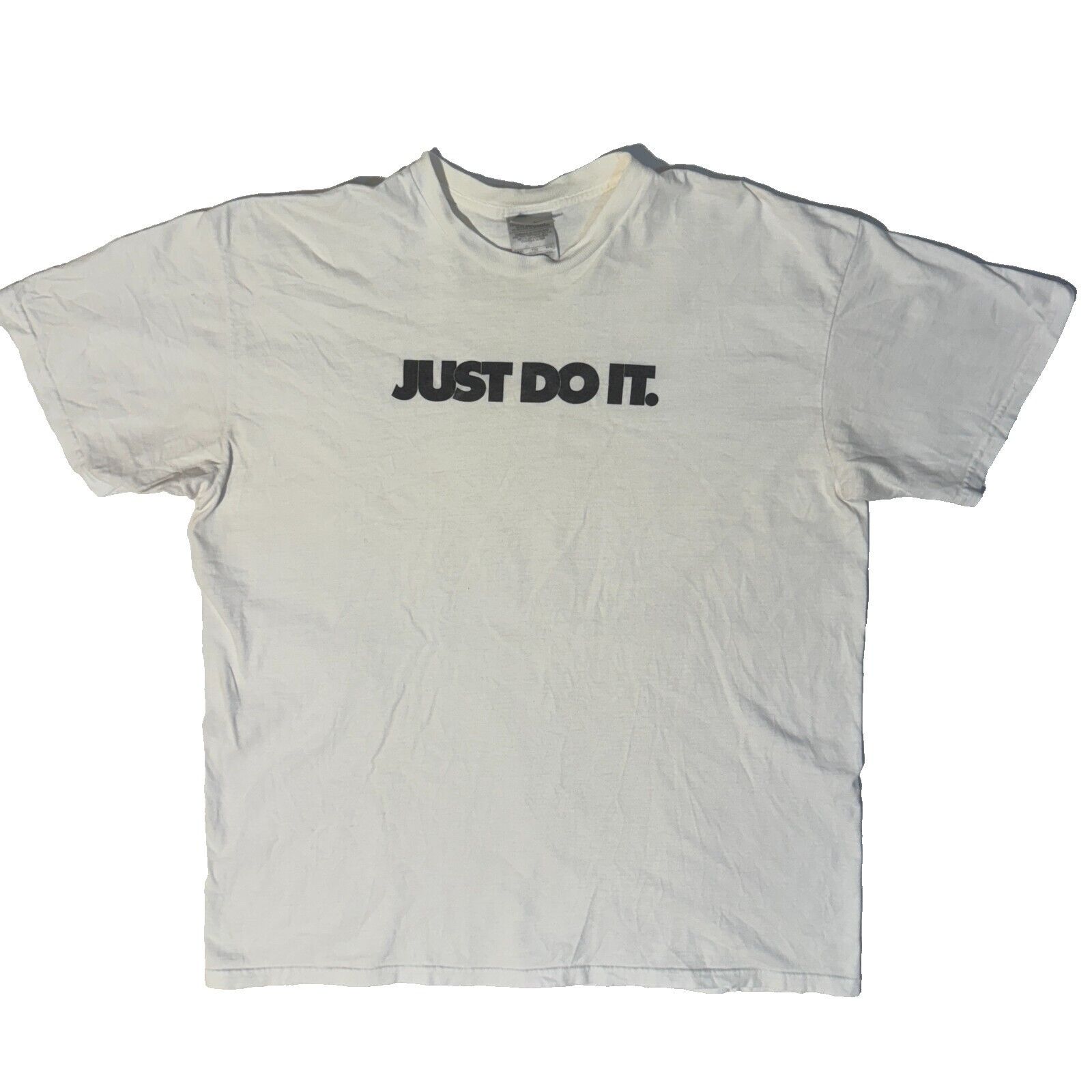 Nike Vintage Y2K Nike JUST DO IT Tshirt - 2XL White Short Sleeve Size US XXL / EU 58 / 5 - 1 Thumbnail
