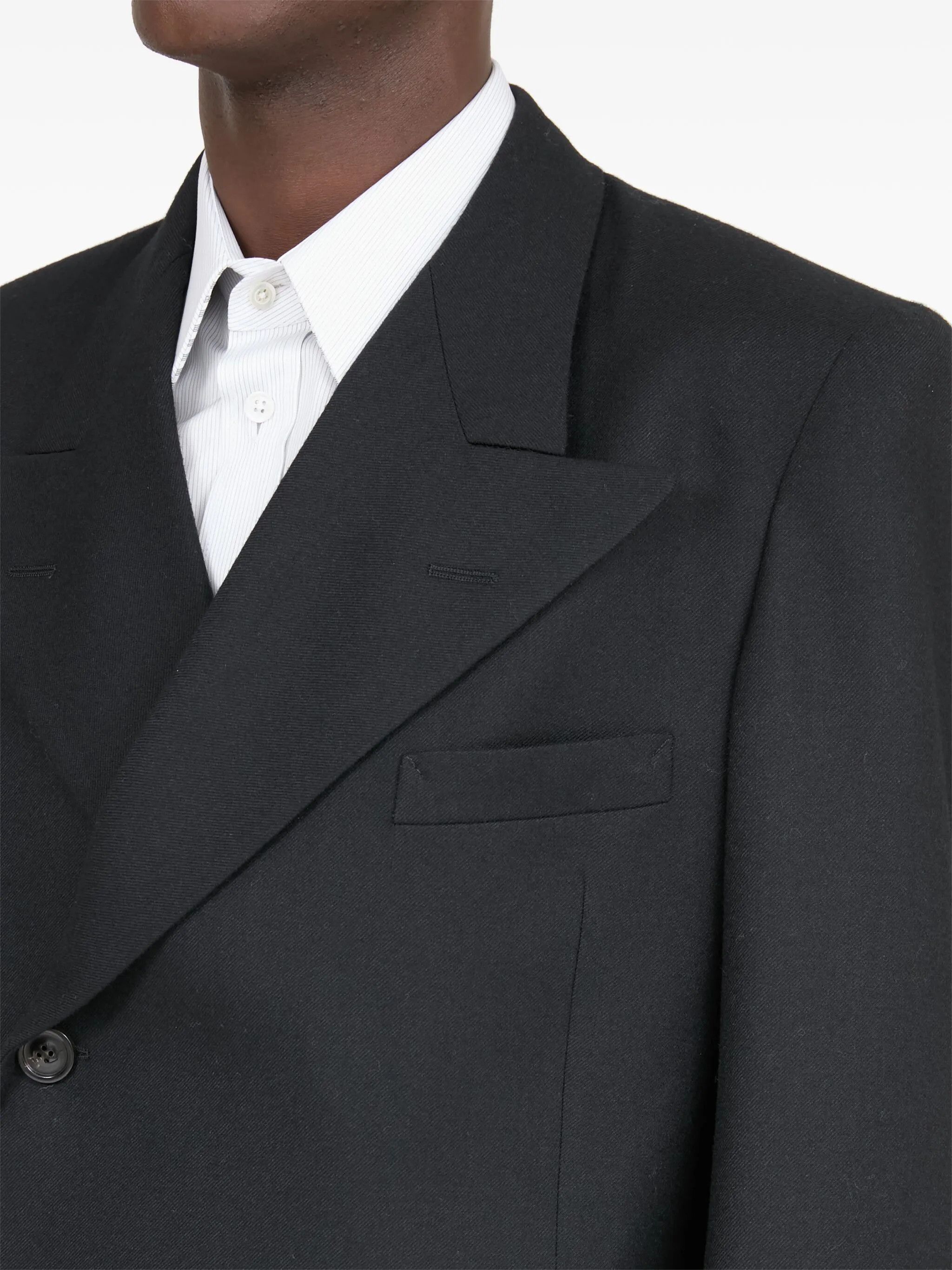 Maison Margiela o1w1db10226 Single-breasted Wool Blazer in Black Size US S / EU 44-46 / 1 - 7 Thumbnail