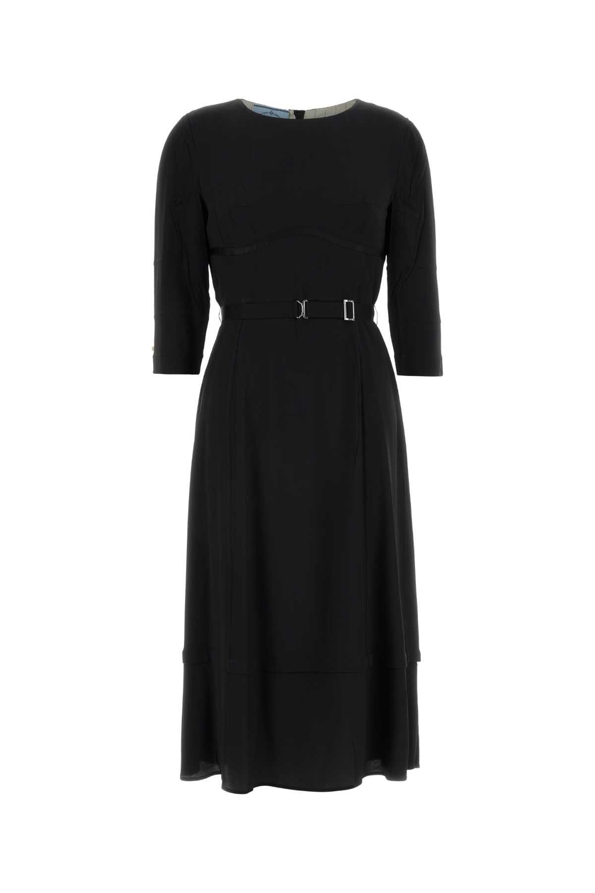 Prada Black Acetate Blend Dress Size S / US 4 / IT 40 - 1 Thumbnail