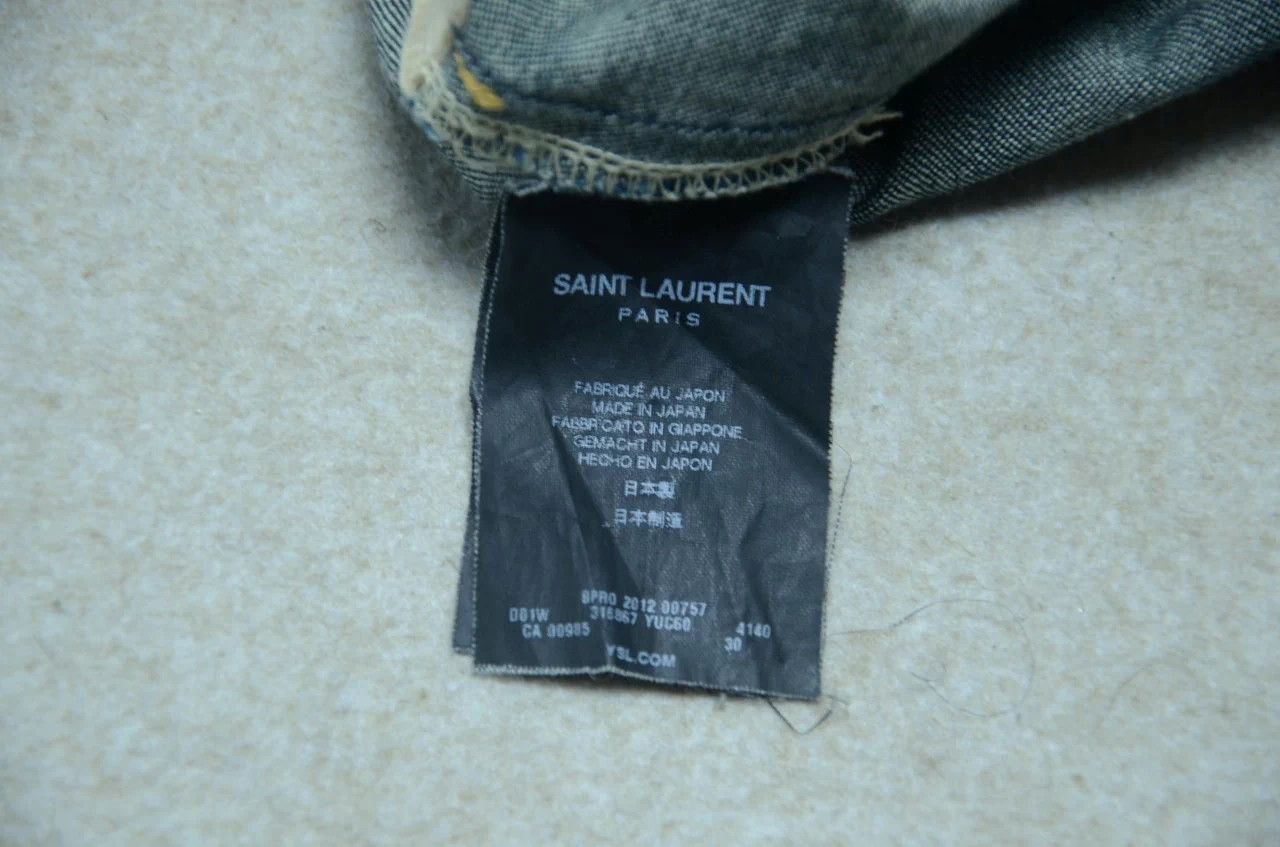 Saint Laurent Paris SLP Hedi D01 Raw Denim 30 Mint Size US 30 / EU 46 - 9 Thumbnail