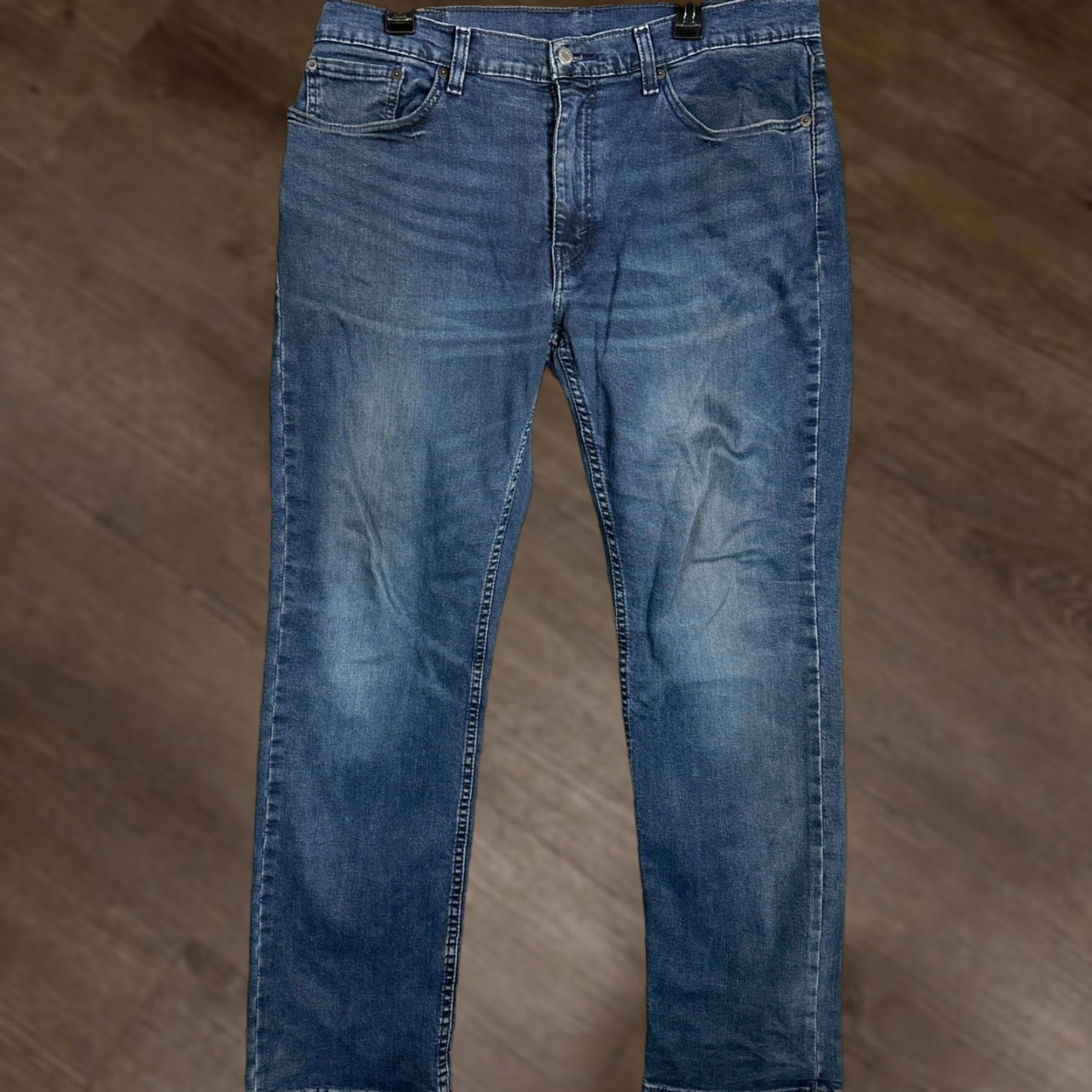 Levi's Levis 514 Jeans 36x32 Blue Straight Regular Distressed 5-Pocket Denim Mens Jeans Size US 36 / EU 52 - 1 Thumbnail
