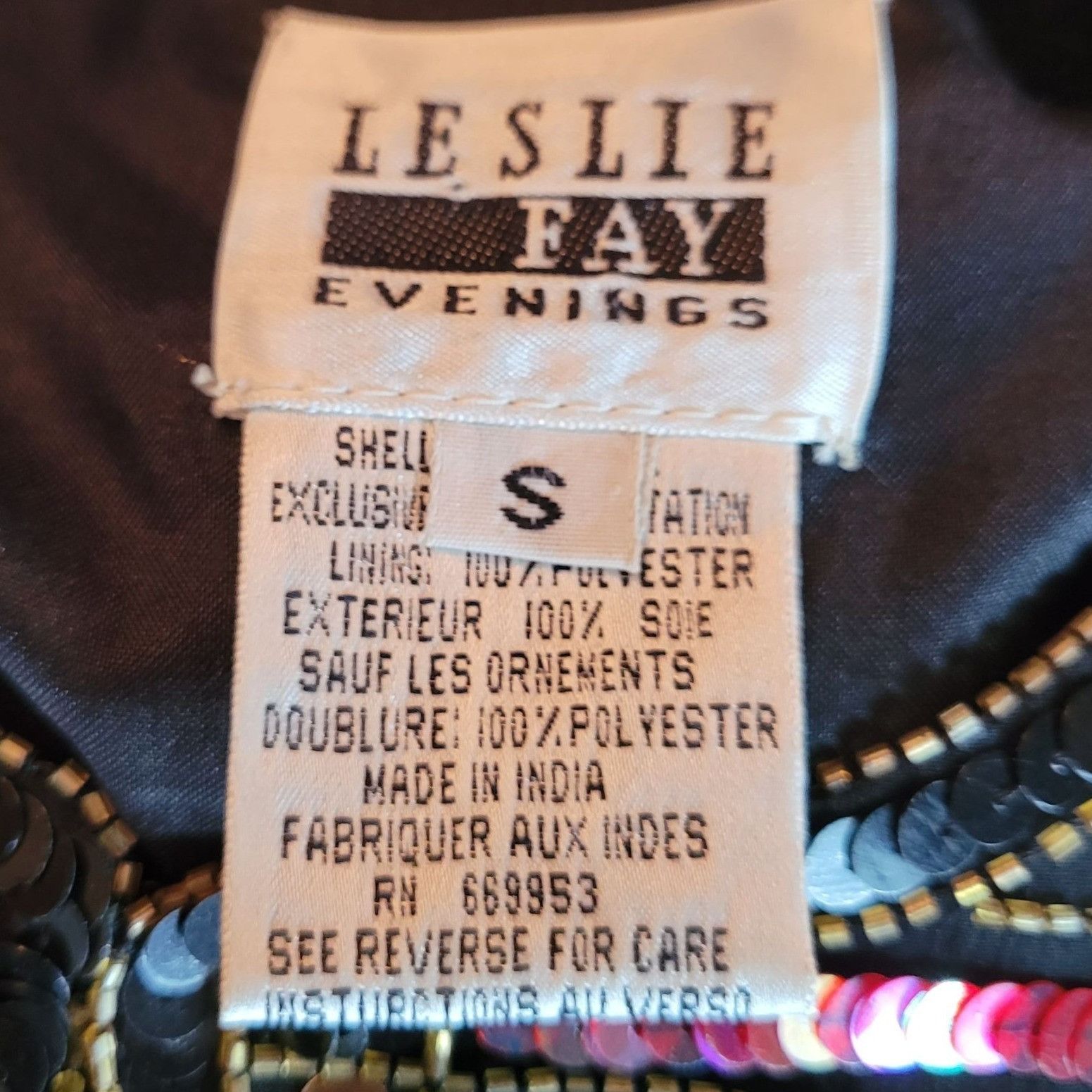 Vintage Vtg 80's Leslie Fay Silk Sequin Blazer Sz S Formal Rainbow G Size S / US 4 / IT 40 - 3 Thumbnail