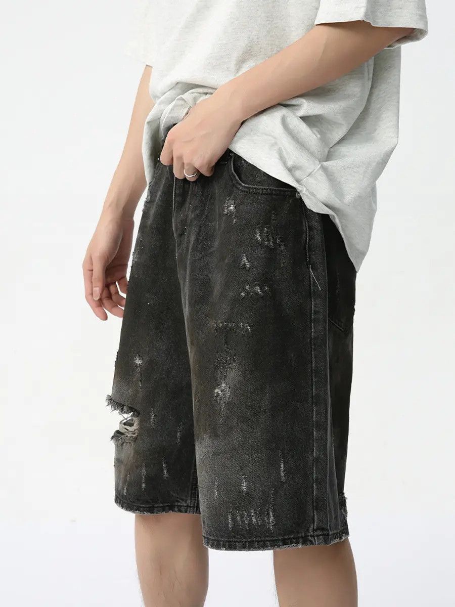 Japanese Brand Hip hop ripped loose denim shorts Size US 32 / EU 48 - 3 Thumbnail