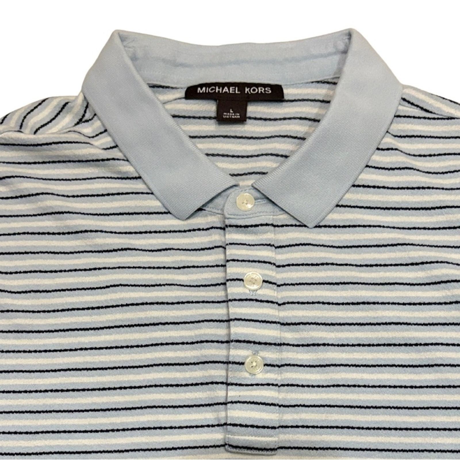 Michael Kors 👕Michael Kors Striped Polo Shirt Size Large (item #103) Size US L / EU 52-54 / 3 - 5 Thumbnail