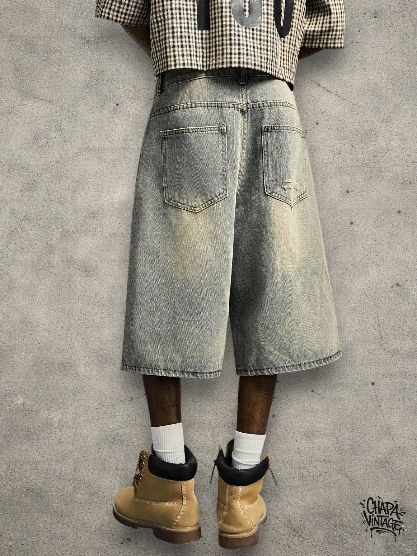Vintage Washed light jeans shorts Size US 32 / EU 48 - 2 Thumbnail