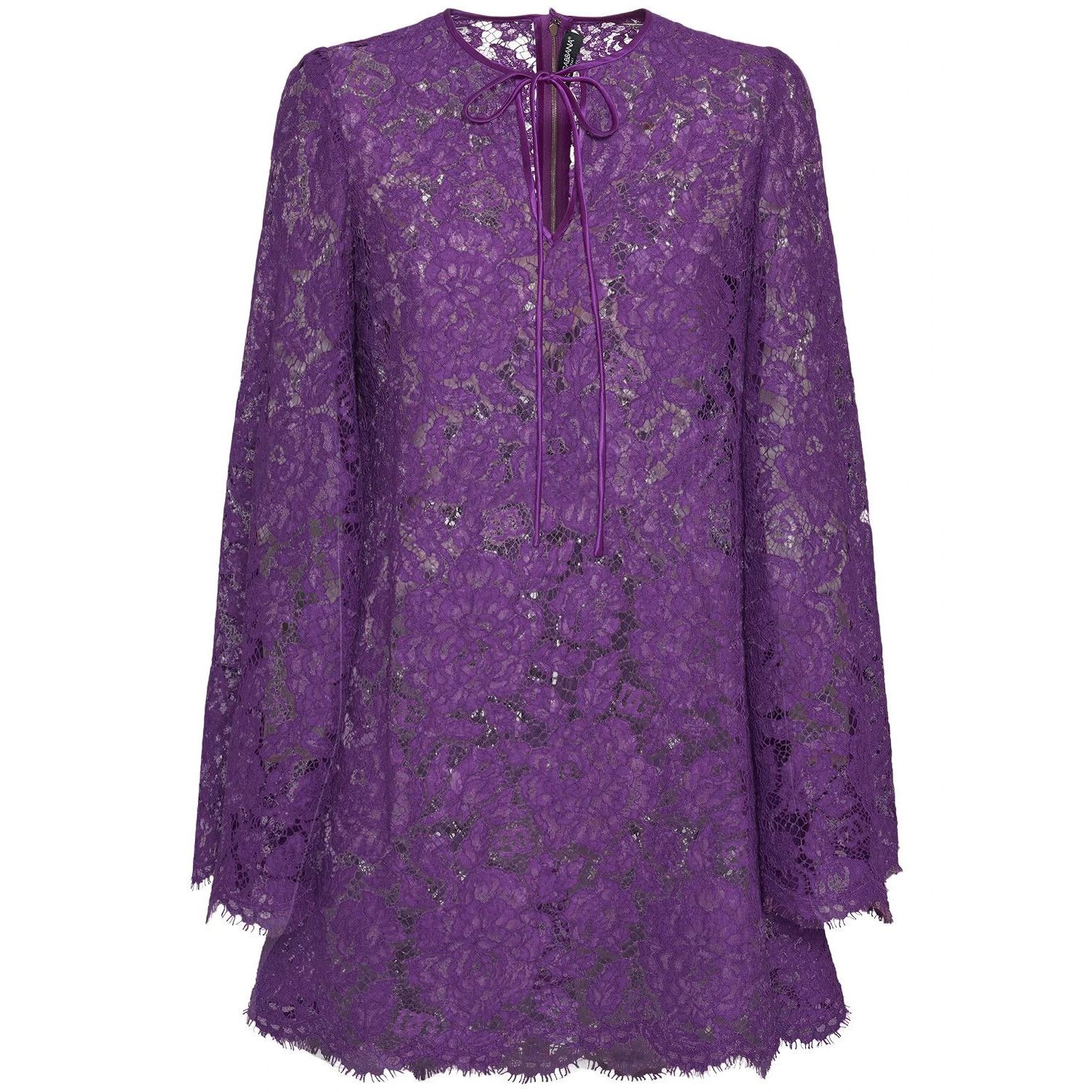 DOLCE&GABBANA $2995 Purple Lace Dress New & Authentic (Women