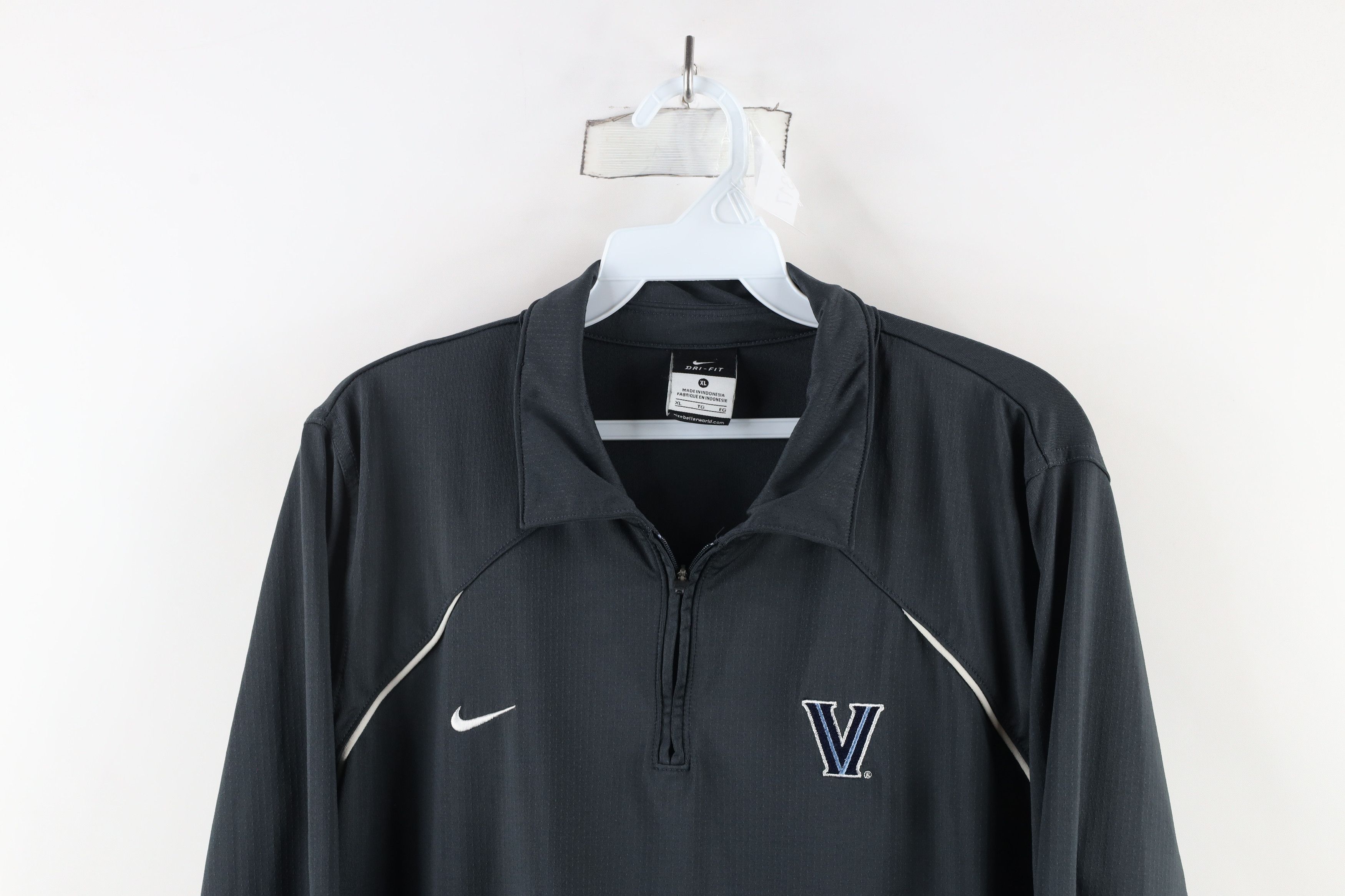 Nike × Vintage Nike Mini Swoosh Villanova University Half Zip Polo Shirt Size XL / US 12-14 / IT 48-50 - 2 Thumbnail