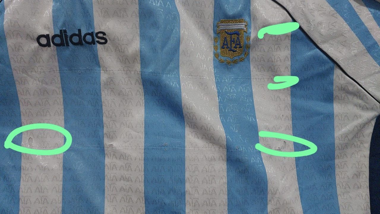 Adidas × Vintage VINTAGE ARGENTINA 1996 1998 JERSEY Size US L / EU 52-54 / 3 - 5 Thumbnail