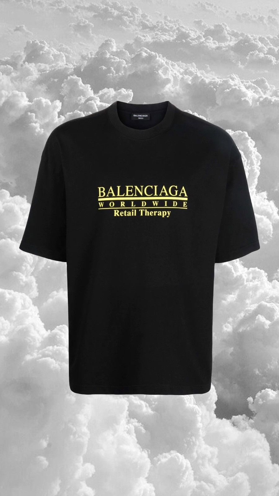 Balenciaga BALENCIAGA Black 'Retail Therapy' Logo T-Shirt | Grailed