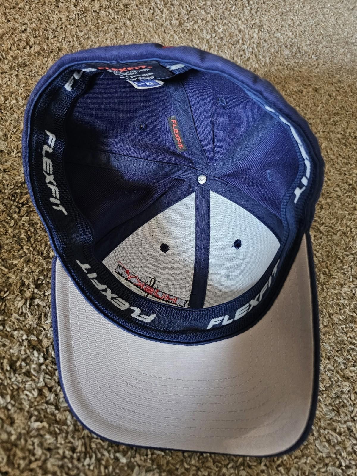 Designer HUSKY plane handcrafted WY USA L-XL Yupoong Flexfit hat Blue Size ONE SIZE - 6 Thumbnail