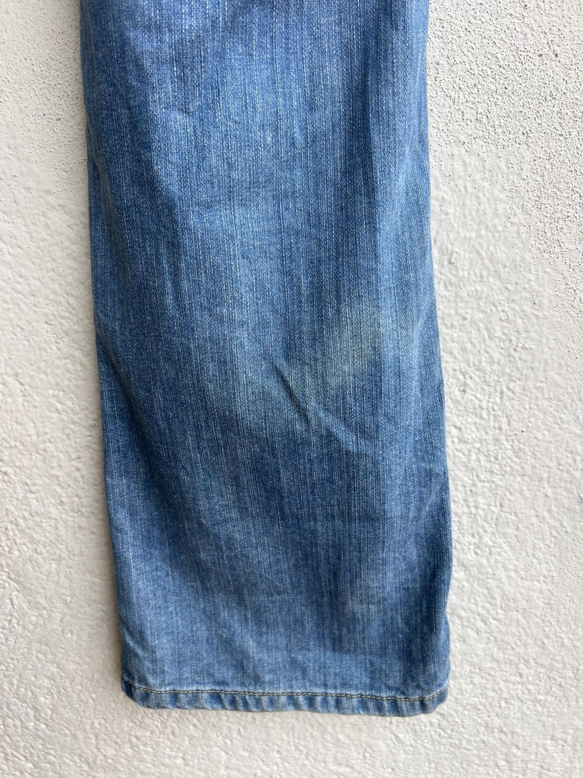 Jimmy Taverniti Vintage 00s Taverniti Embroidery Denim Peggy Flare Jeans Size US 29 - 17 Thumbnail