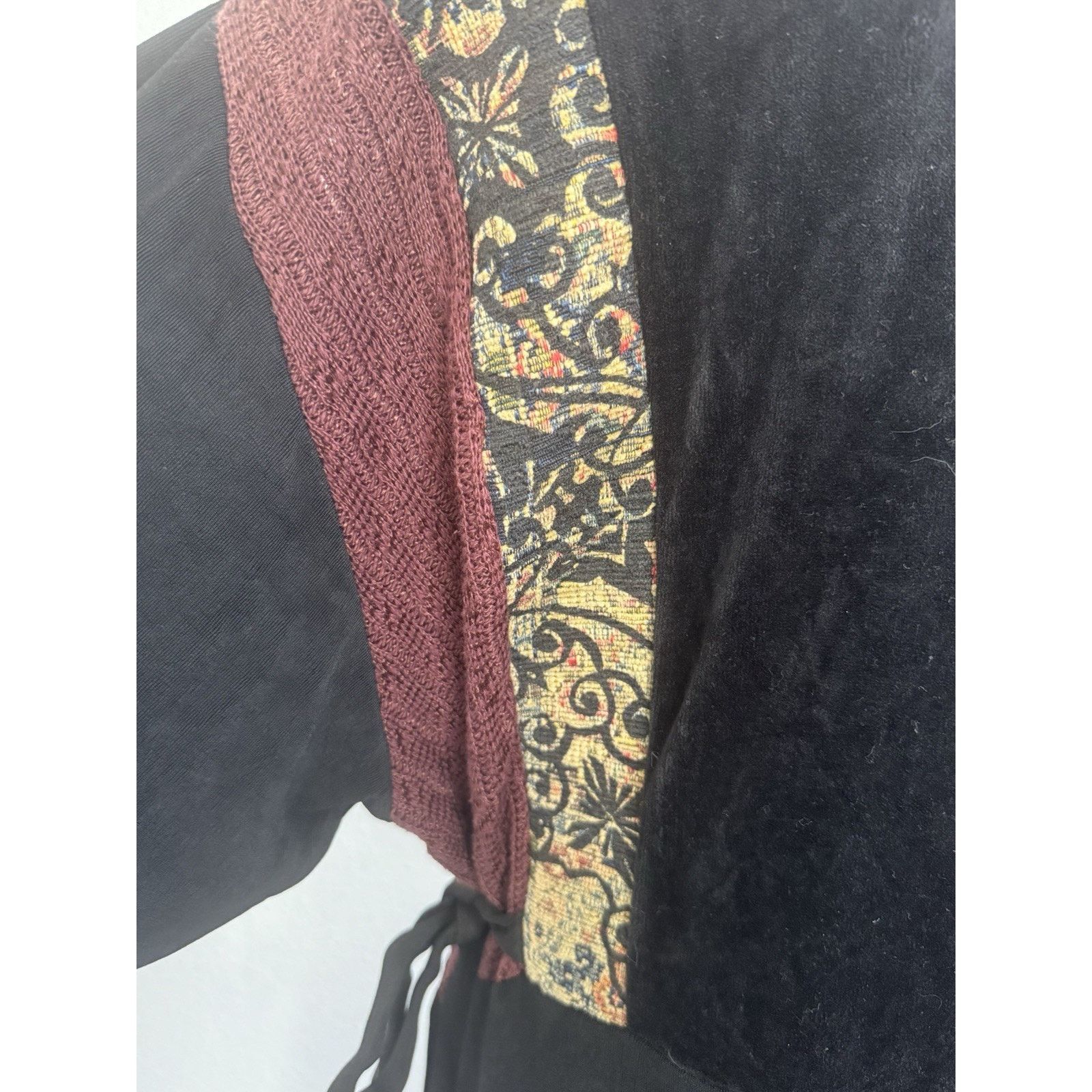 Other Vintage AHNI Velvet Tapestry Embroidered Maxi Dress Plus 2 Size XXL / US 16-18 / IT 52-54 - 5 Thumbnail