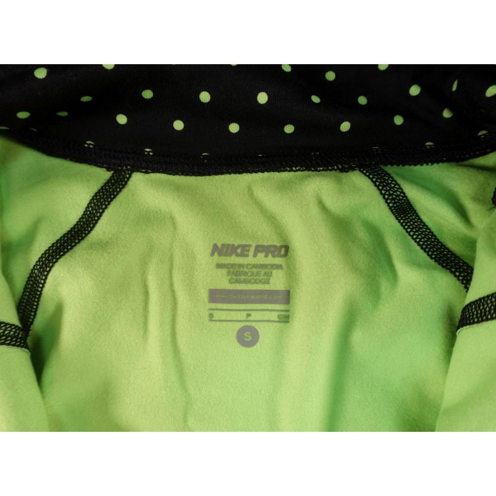 Nike Nike Pro Hyperwarm Shirt Womens Small Black Dri-Fit 1/4 Zip Polka Dot Running Size S / US 4 / IT 40 - 5 Thumbnail