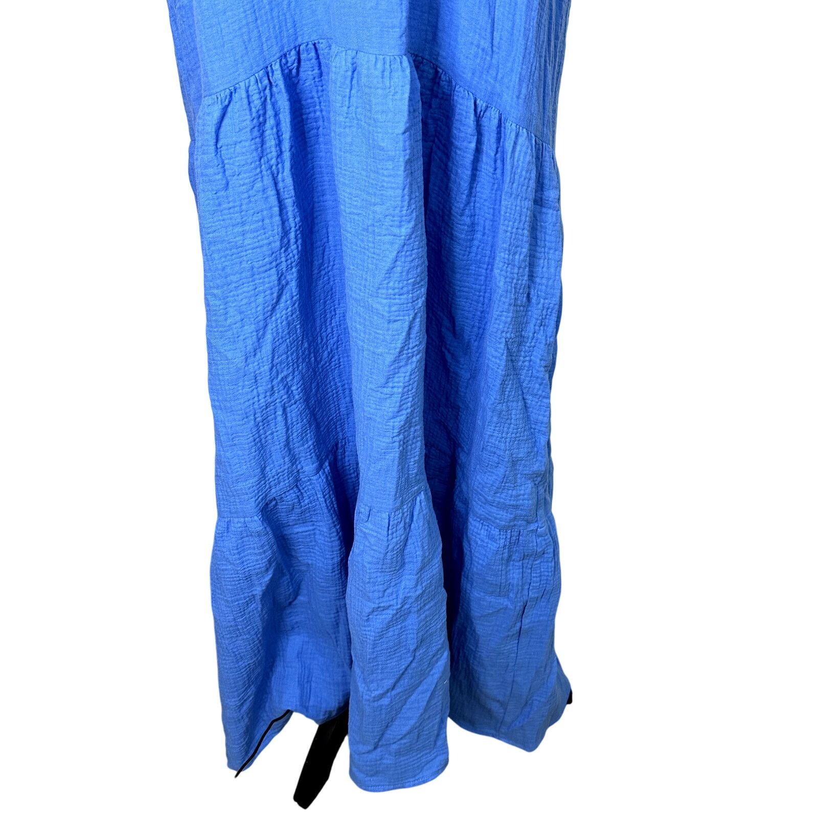 Steve Madden Steve Madden Maxi Dress Ruffled Flutter Straps Blue M NWOT Size M / US 6-8 / IT 42-44 - 4 Thumbnail
