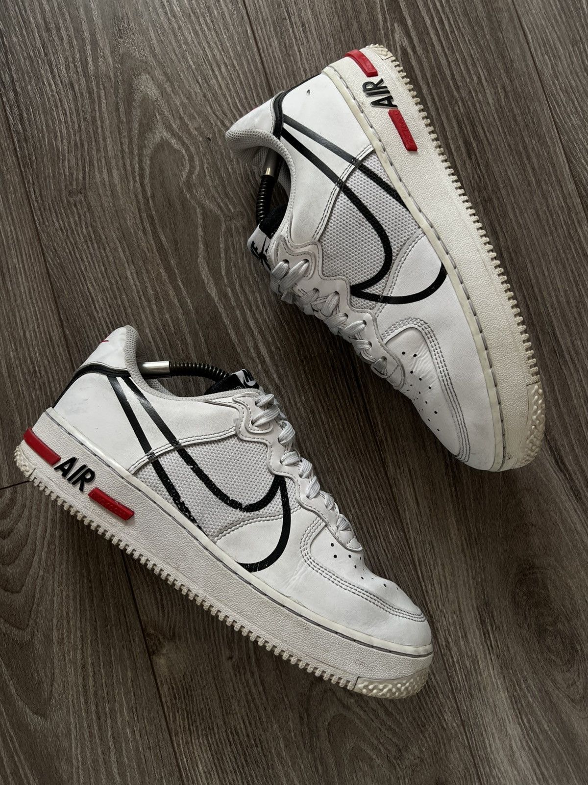 Nike ‼️Nike Air Force 1 Over Swoosh X React System Opium Sneakers Size US 8.5 / EU 41-42 - 6 Thumbnail