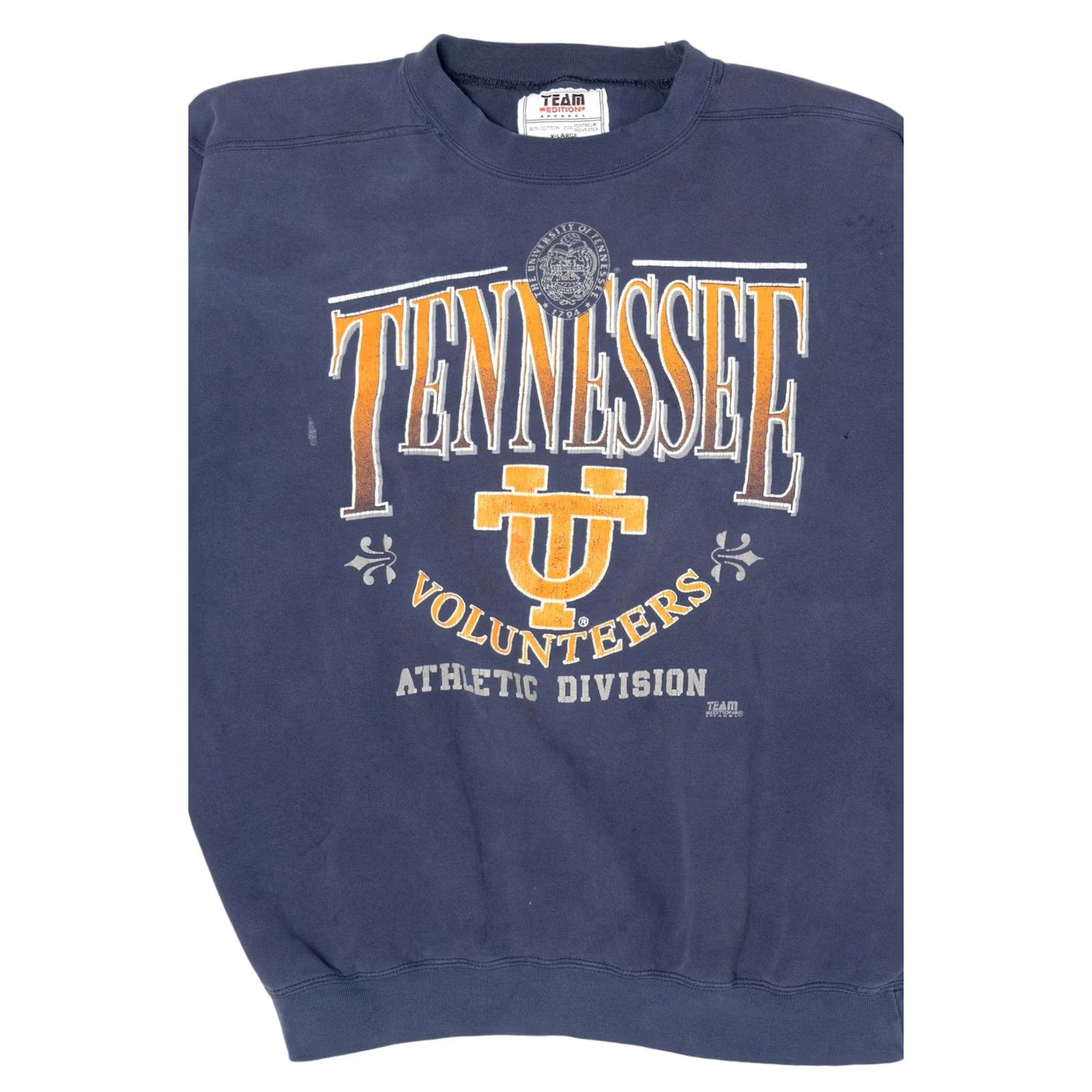 Vintage VINTAGE Tennessee Volunteers Athletic Division Sweatshirt 1990s X-Large Navy Blue Mens Womens (adjust as applicable) Size US XL / EU 56 / 4 - 7 Thumbnail