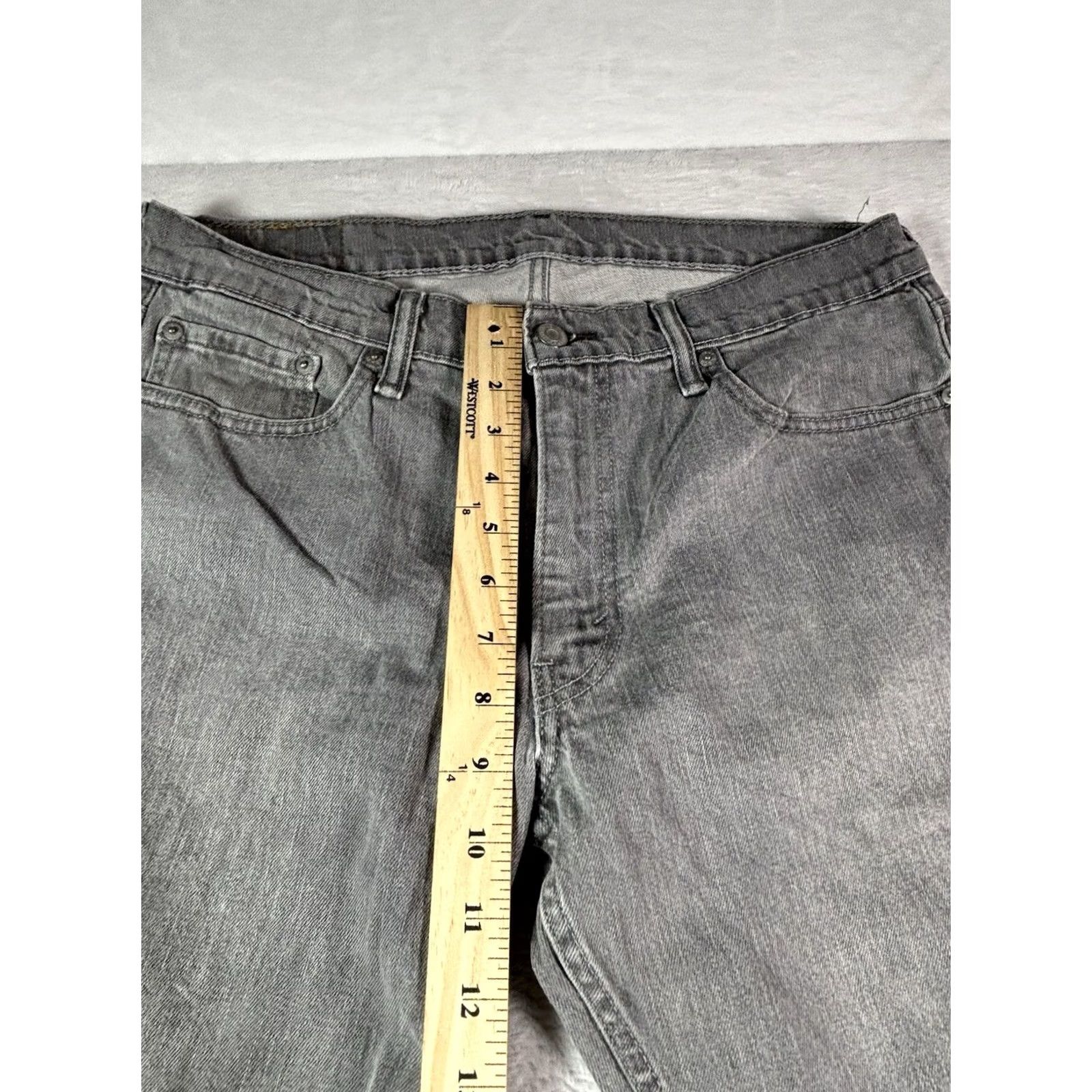 Levi's VTG Levi's 514 Jeans Mens 34x34 Gray Regular Straight Stretch Denim Size US 34 / EU 50 - 3 Thumbnail