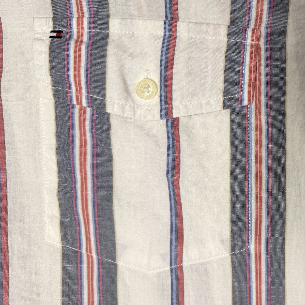 Tommy Hilfiger Vintage Tommy HILFIGER Button Short Sleeve Striped Shirt Size US XXL / EU 58 / 5 - 3 Thumbnail