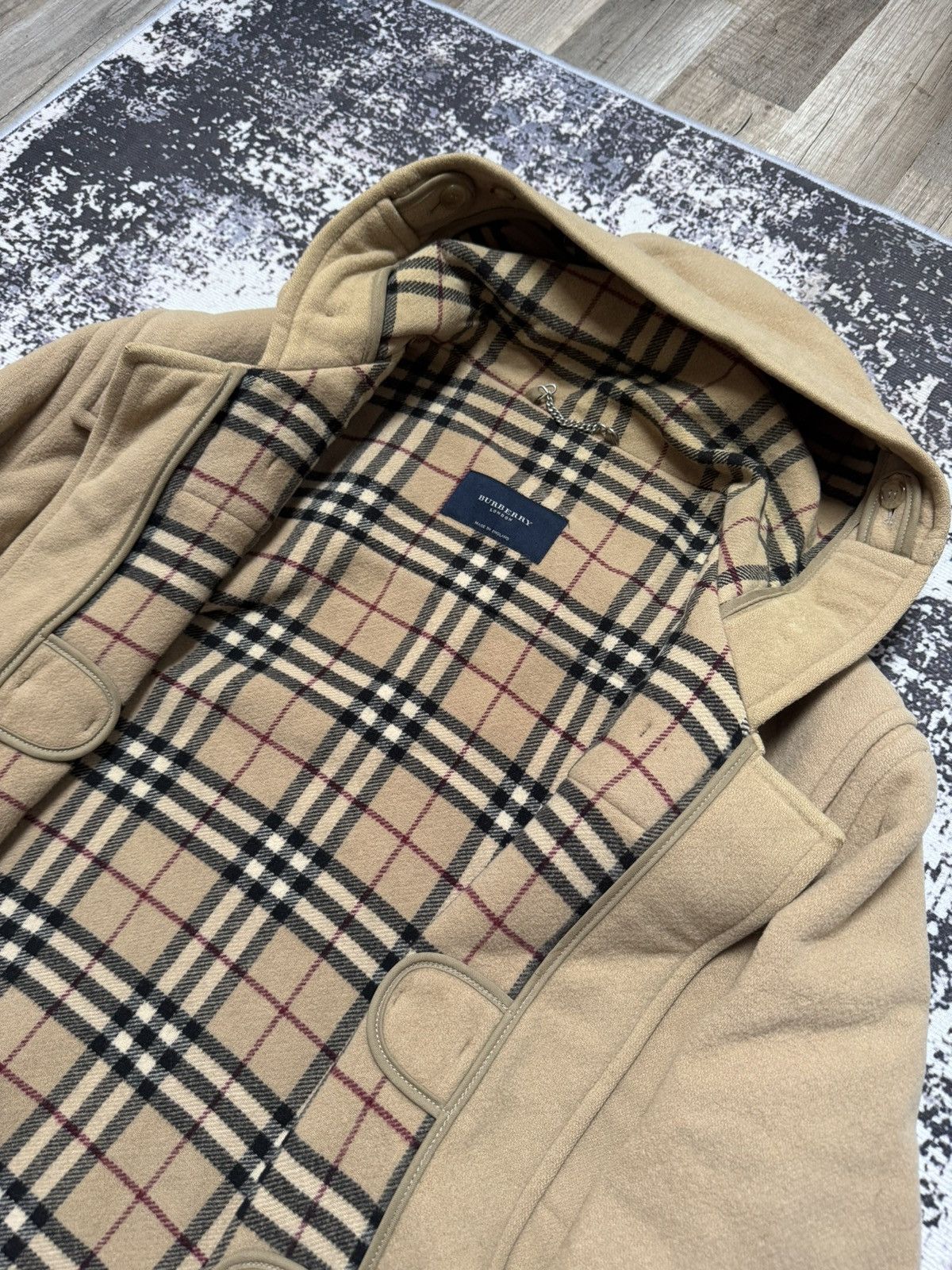Burberry Burberry Vintage Nova Check Wool Duffle Coat XL Size US XL / EU 56 / 4 - 3 Thumbnail