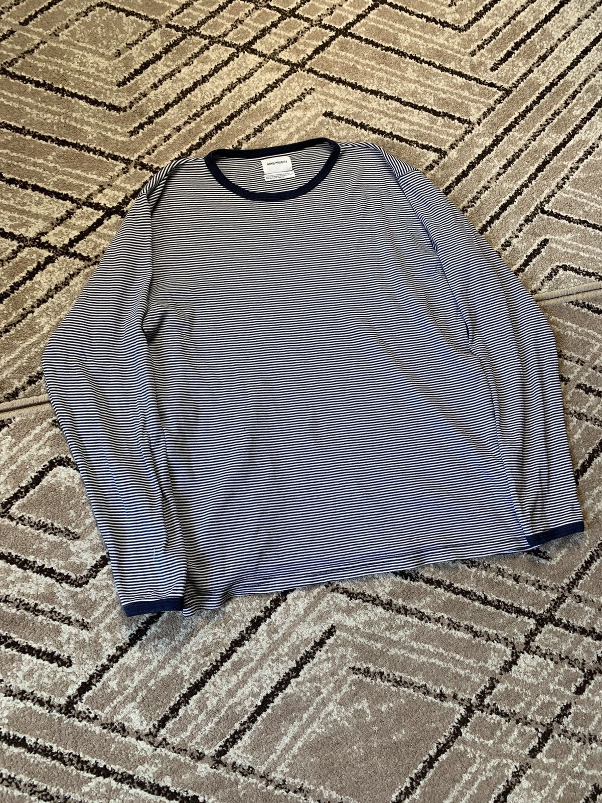 Norse Projects × Vintage Vintage Norse Project Basic Longsleeve Striped Streetwear Size US L / EU 52-54 / 3 - 2 Thumbnail