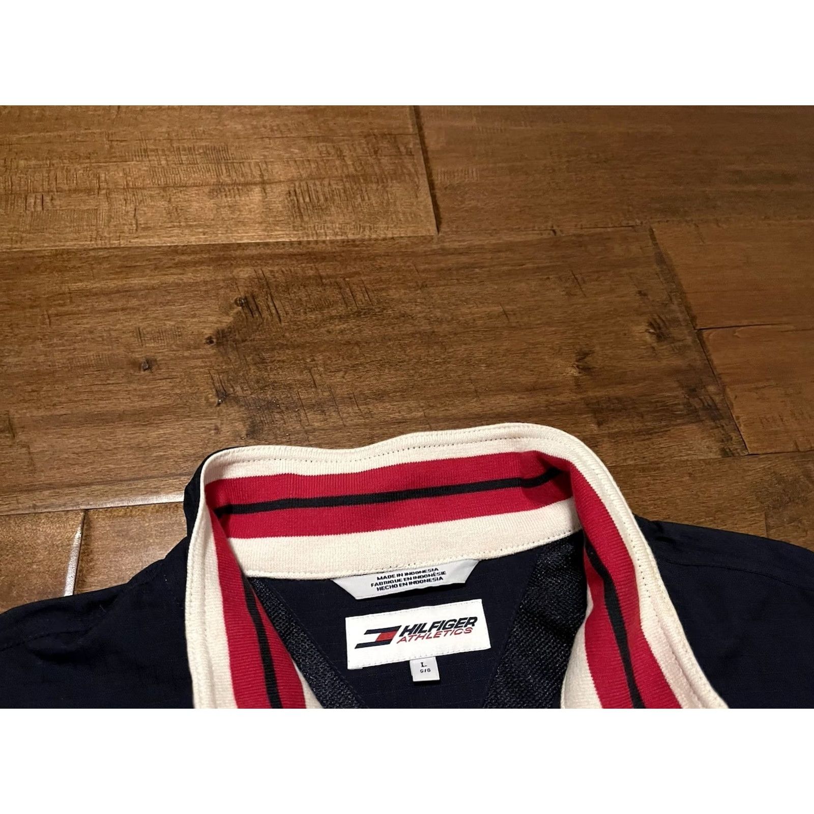 Tommy Hilfiger VINTAGE Tommy Hilfiger Athletics Jacket Windbreaker Track Full Zip Adult L Blue Mens Size US L / EU 52-54 / 3 - 5 Thumbnail
